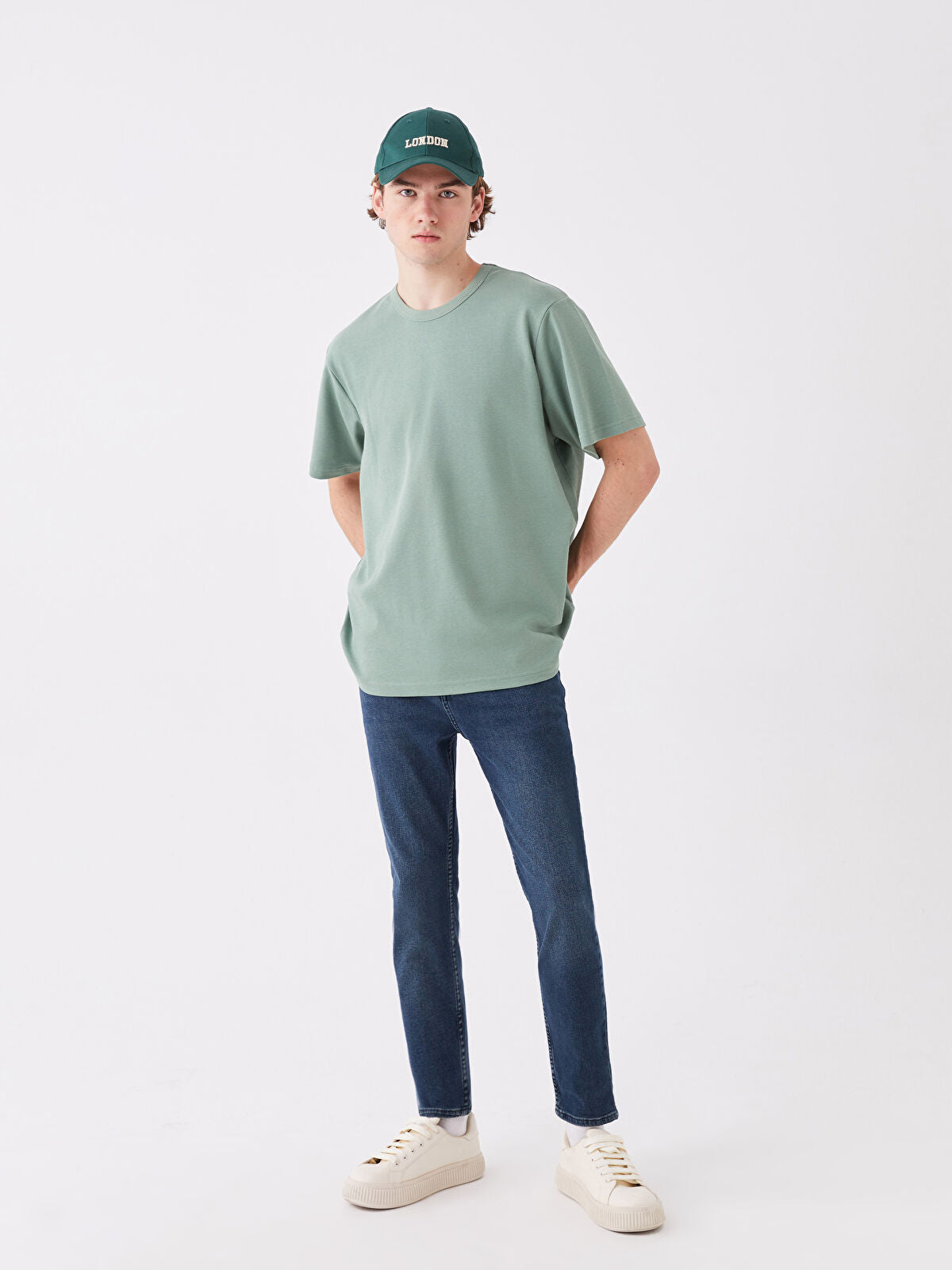 730 Mandarin Collar Men's Jeans Pants