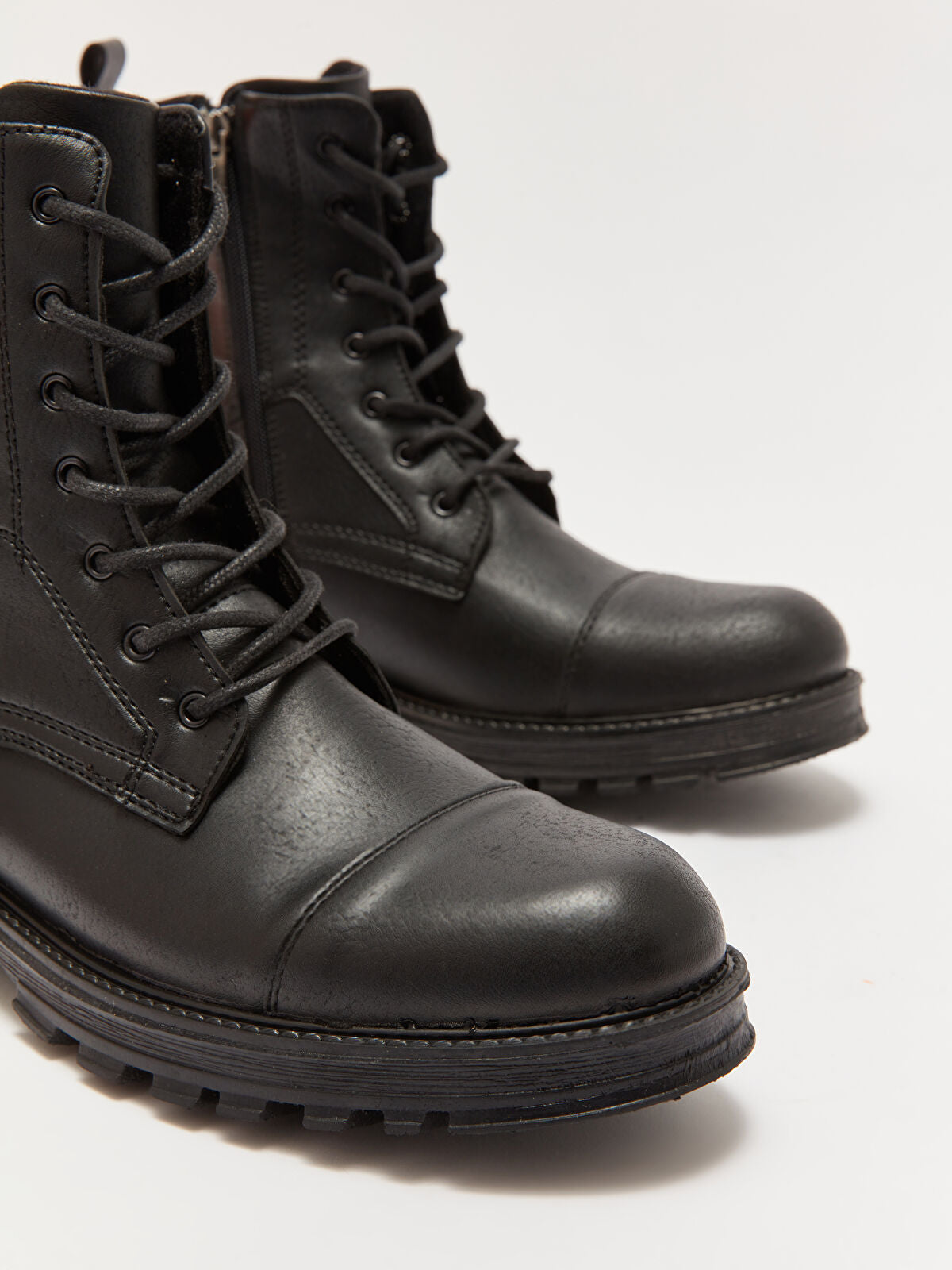 Leather-Look Ankle Boots for Men