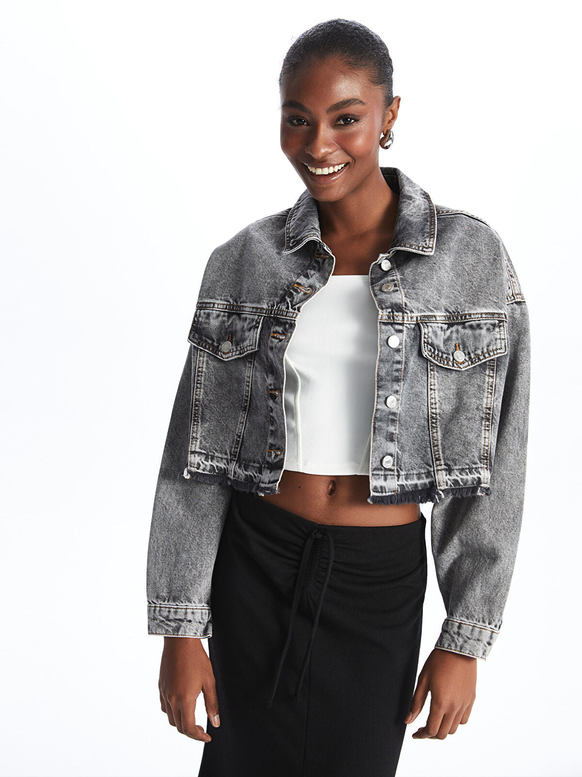 Blouse Collar Oversize Women’s Jeans Jacket