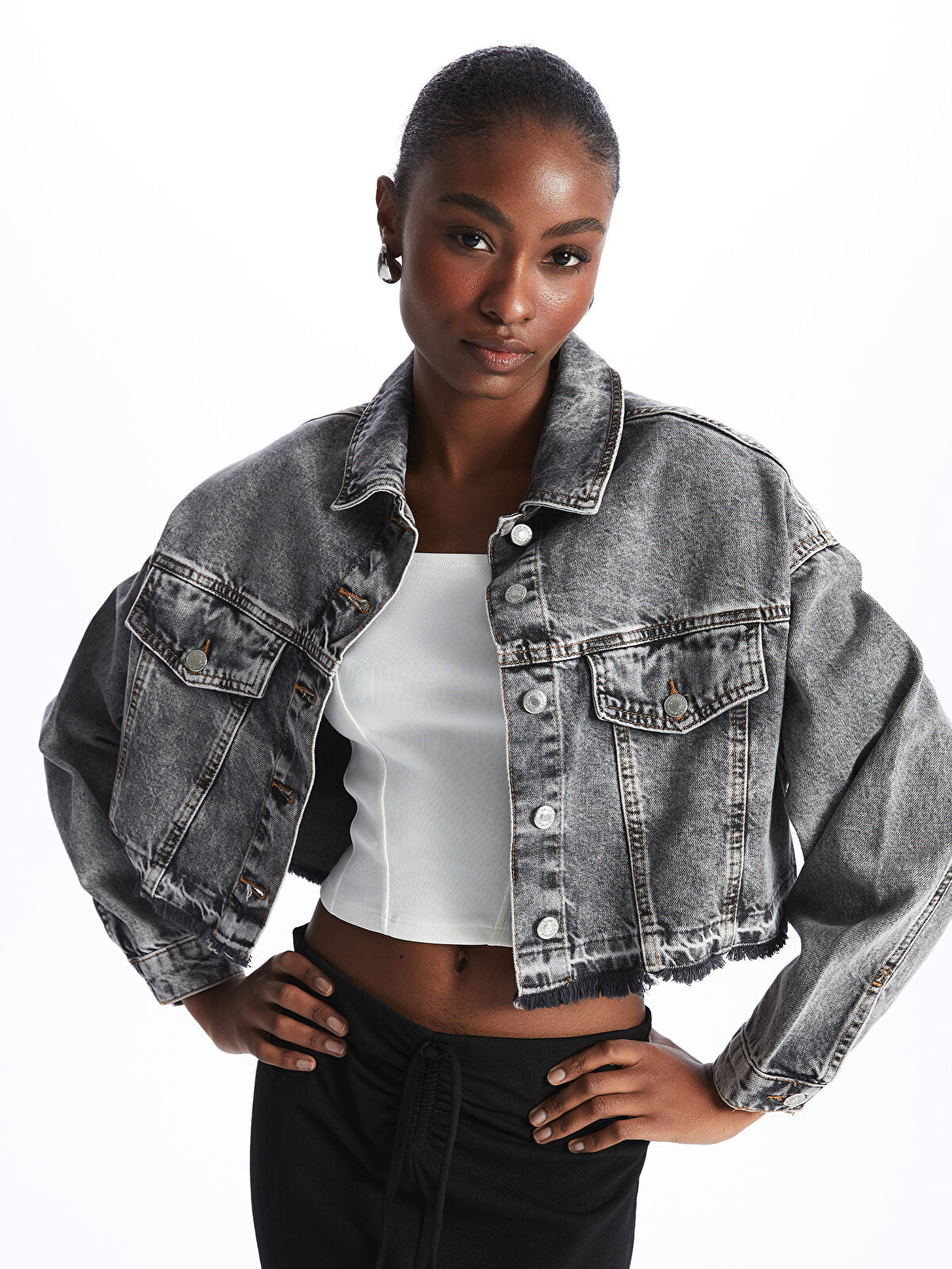 Blouse Collar Oversize Women’s Jeans Jacket