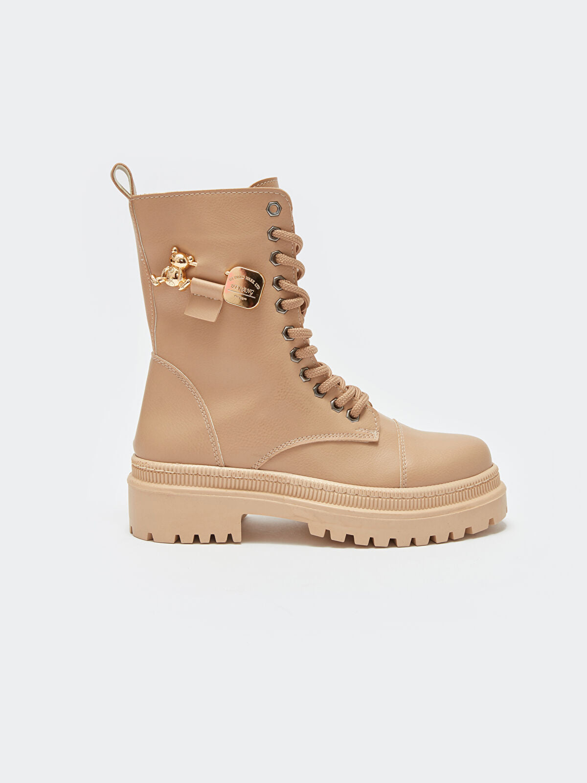 Leather-Look Strap and Buckle Women's Boot