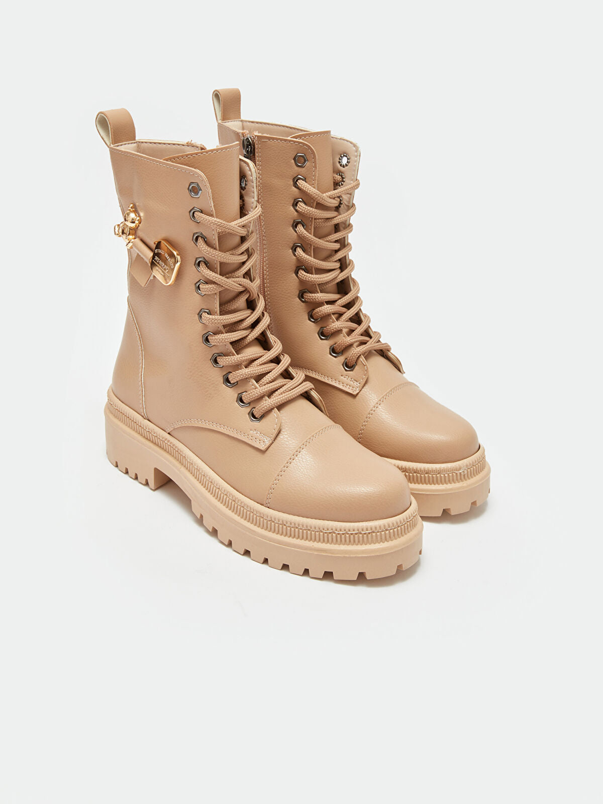 Leather-Look Strap and Buckle Women's Boot