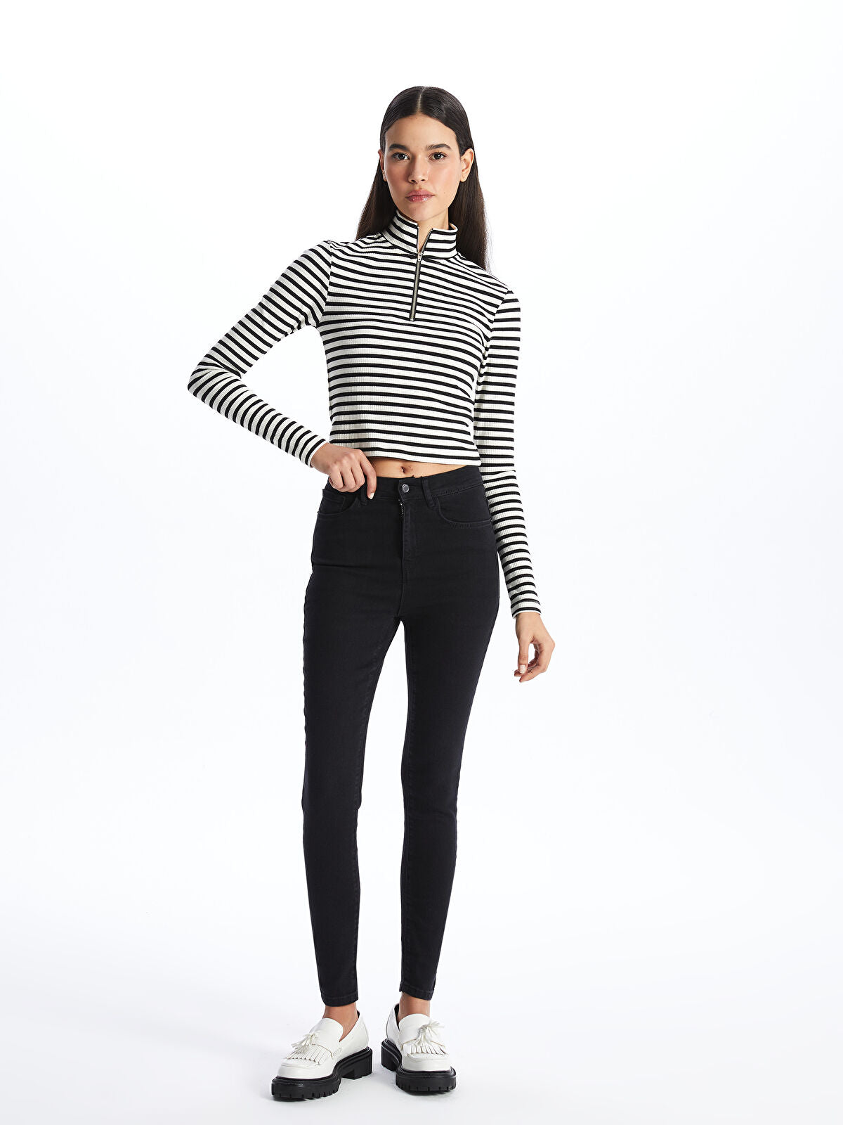 LCW Jeans Black Jupiter Super Skinny Fit Women's Jean Trousers