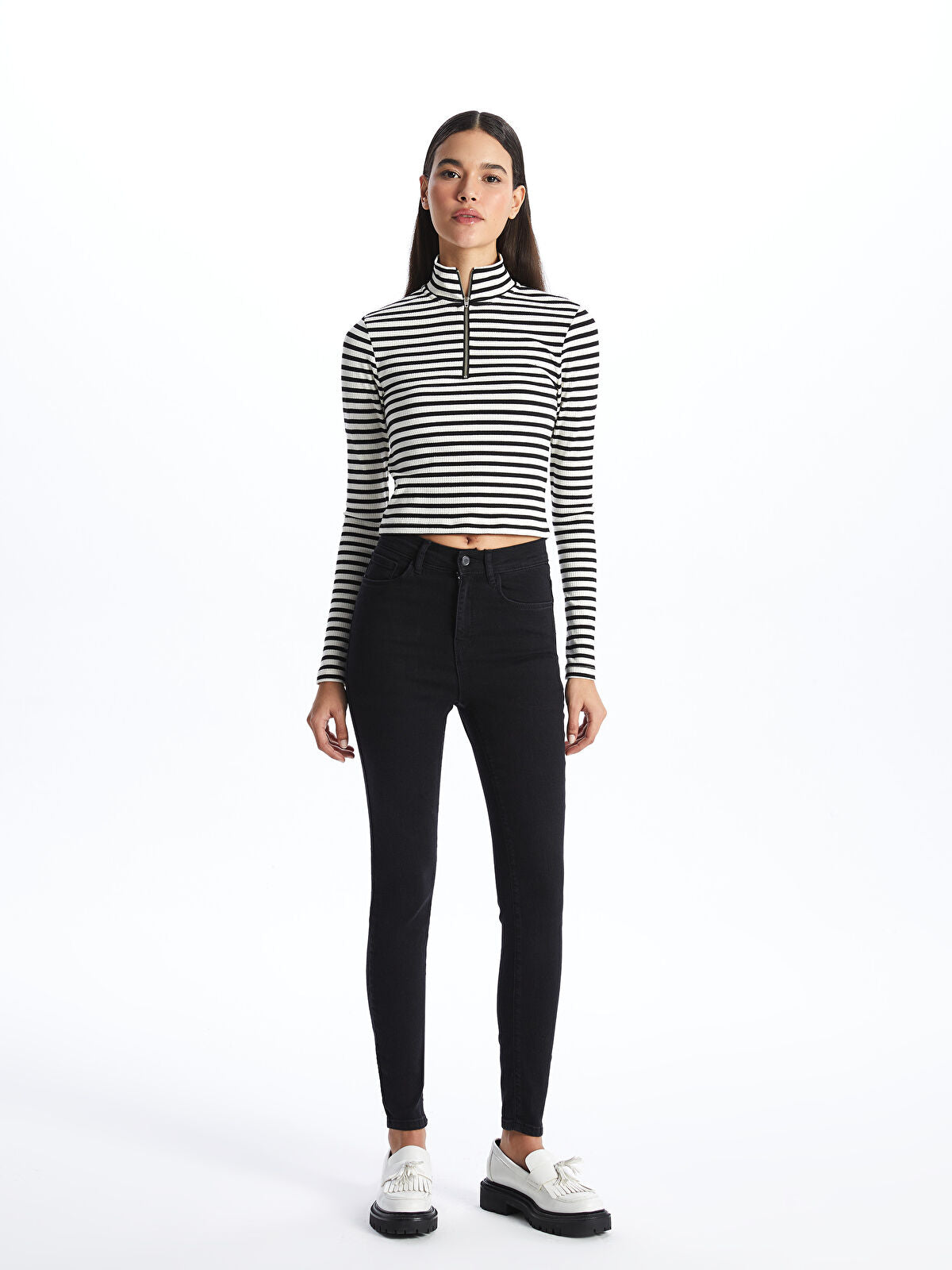 LCW Jeans Black Jupiter Super Skinny Fit Women's Jean Trousers