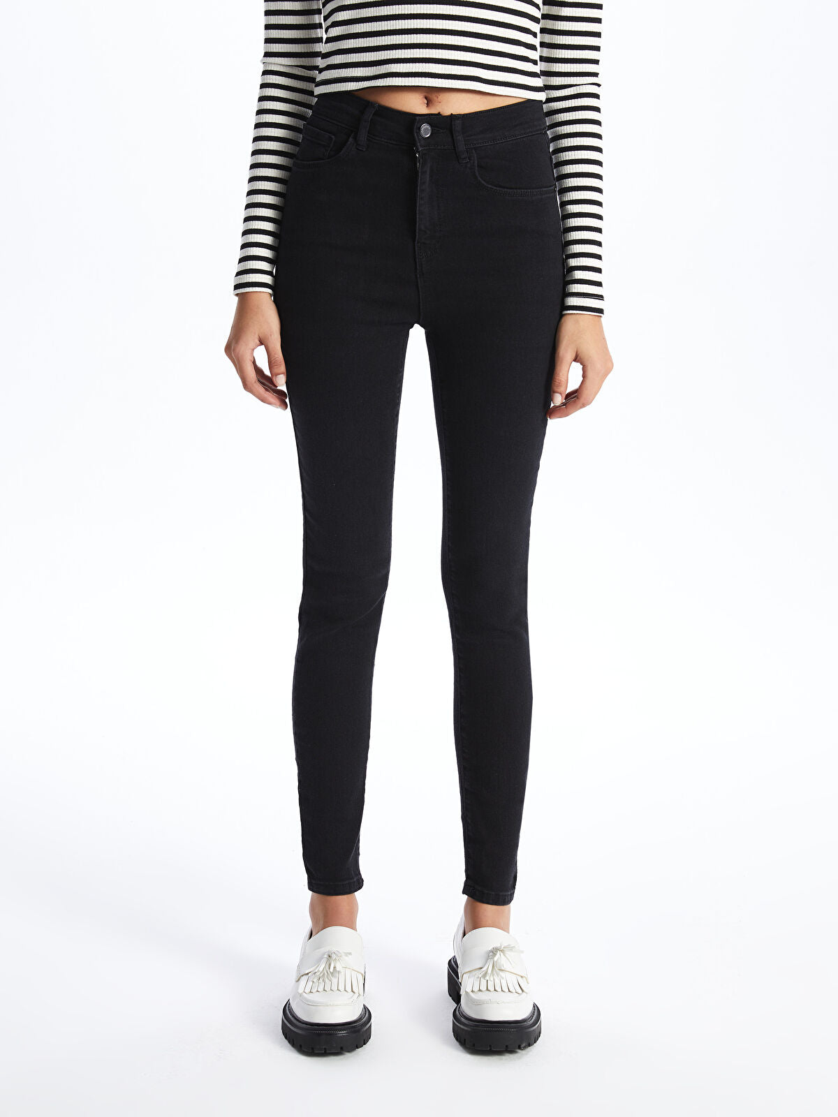 LCW Jeans Black Jupiter Super Skinny Fit Women's Jean Trousers