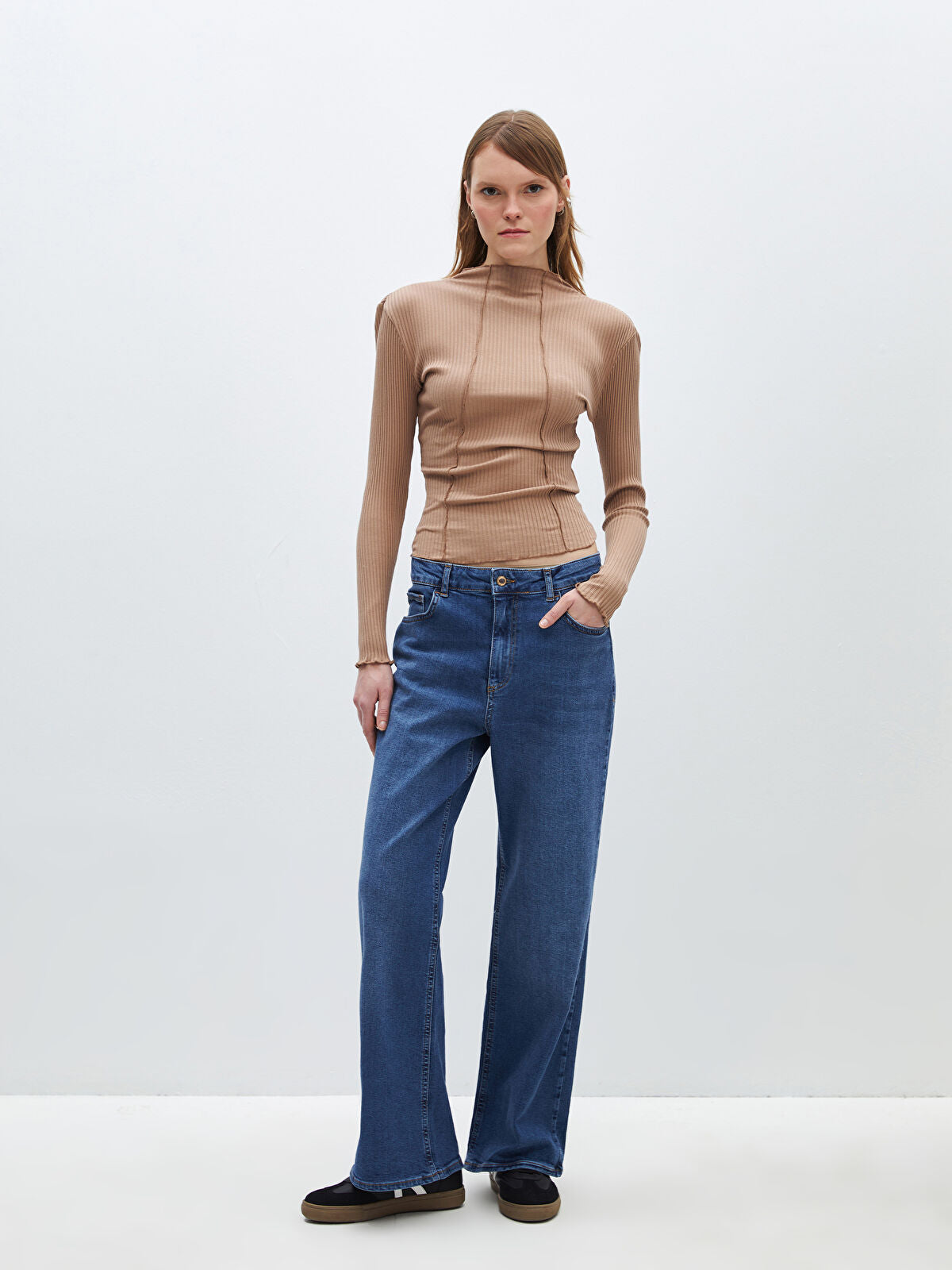 Wideleg Female Jean Pants