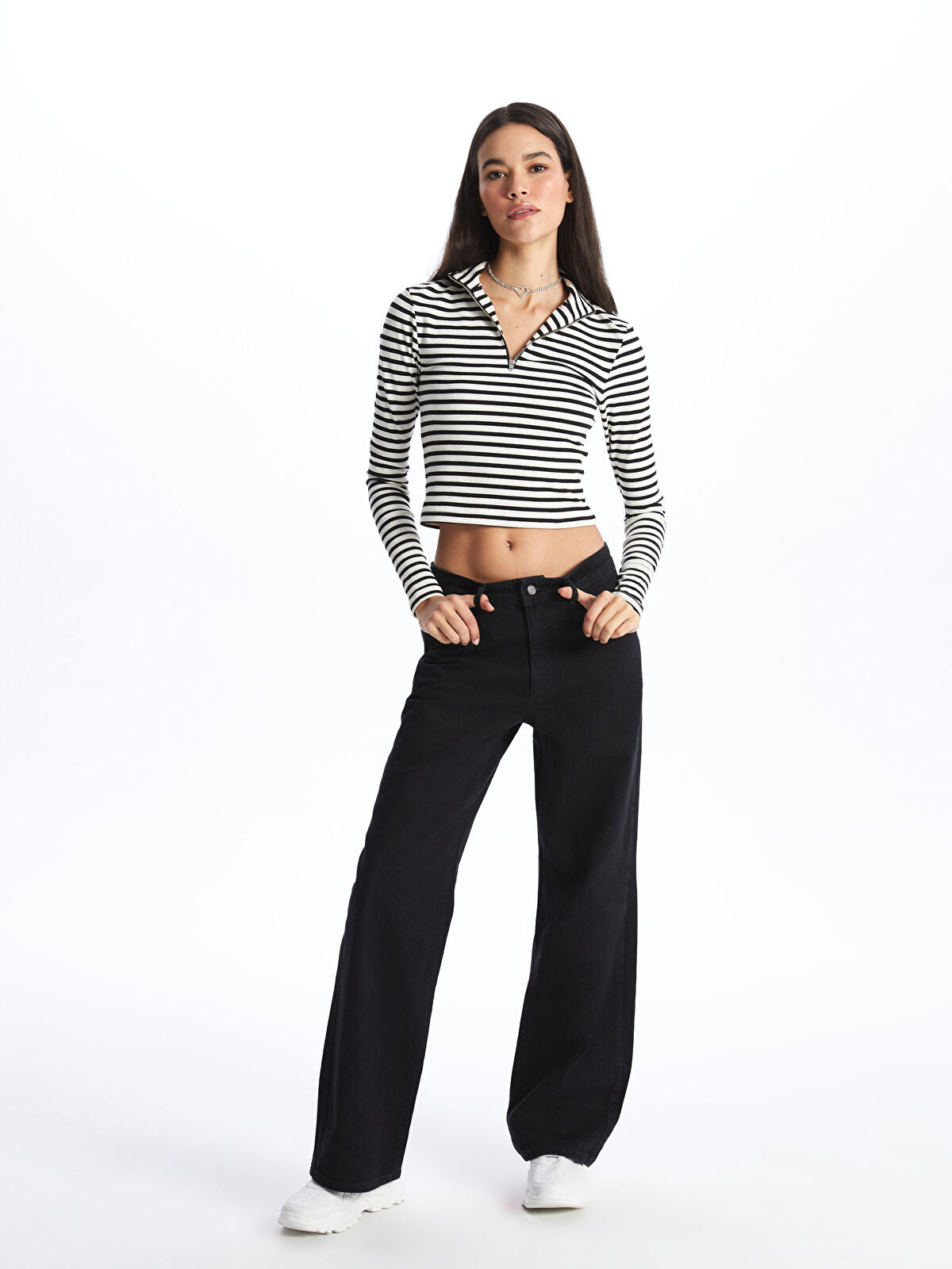 Wideleg Female Jean Pants