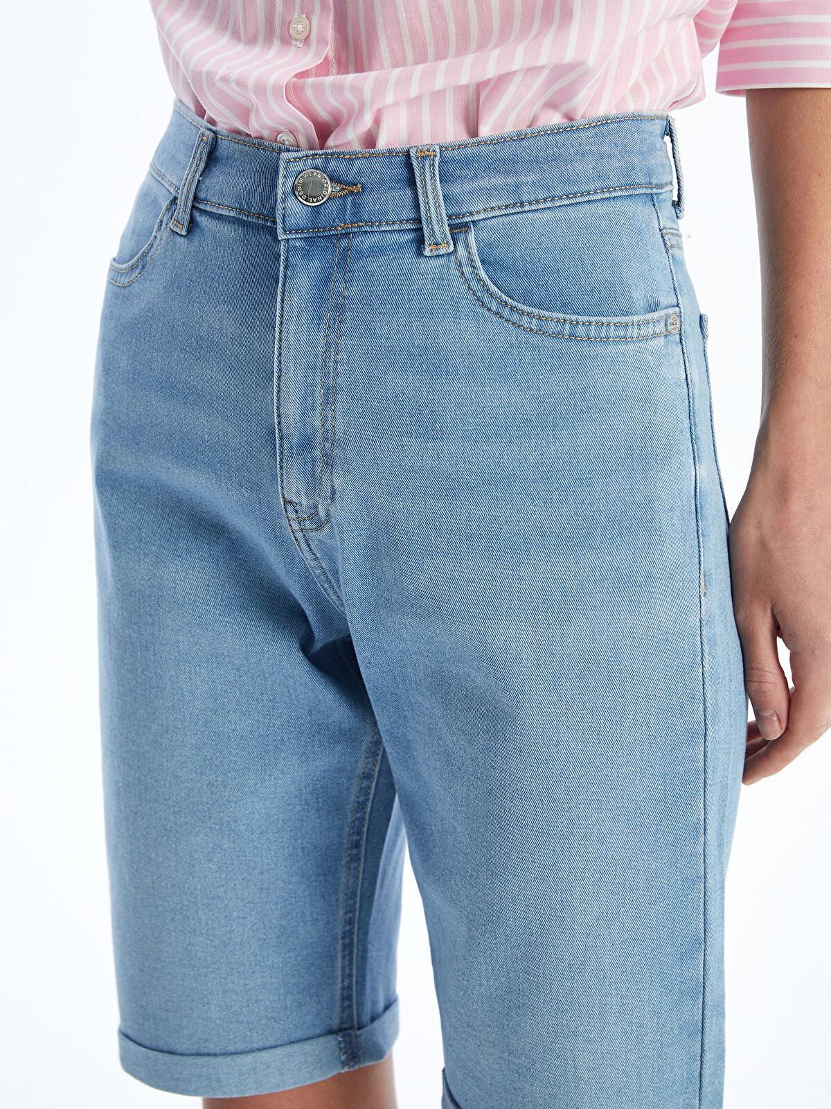 Bermuda Fit Women's Jeans Shorts