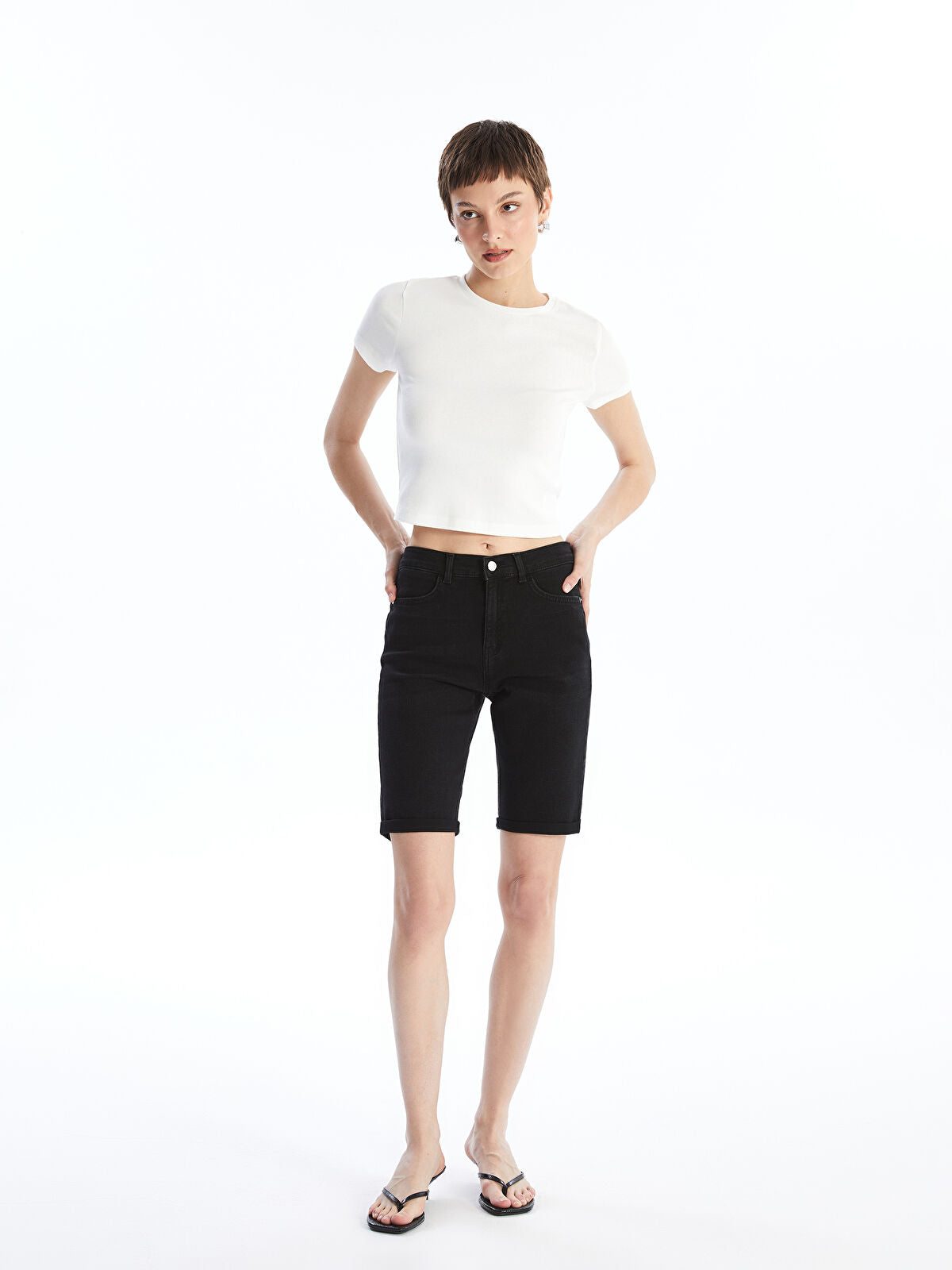 Bermuda Fit Women's Jeans Shorts