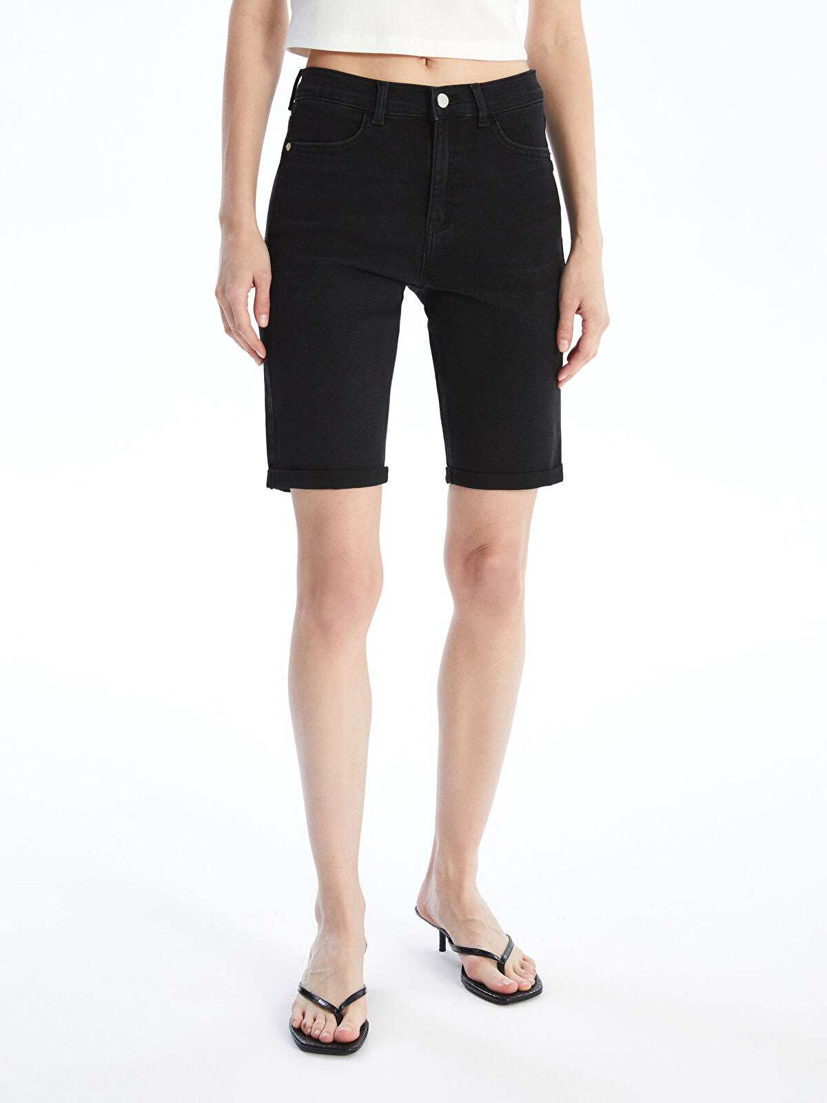 Bermuda Fit Women's Jeans Shorts