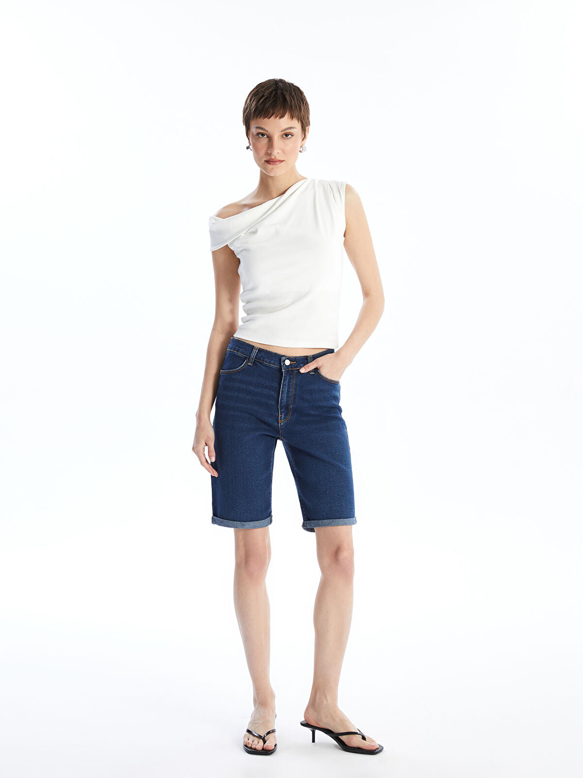 Bermuda Fit Women's Jeans Shorts
