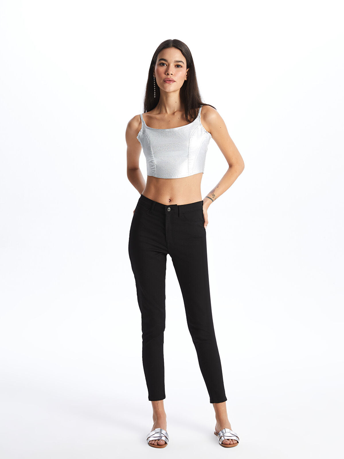 LCW Jeans Black Jupiter Super Skinny Fit Women's Jean Trousers