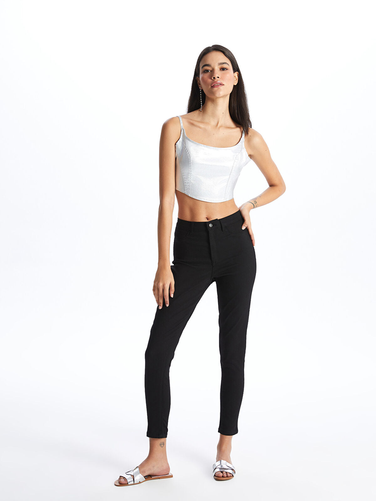 LCW Jeans Black Jupiter Super Skinny Fit Women's Jean Trousers