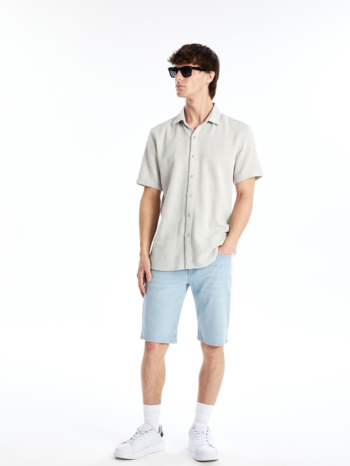 Skinny Fit Men's Jeans Shorts