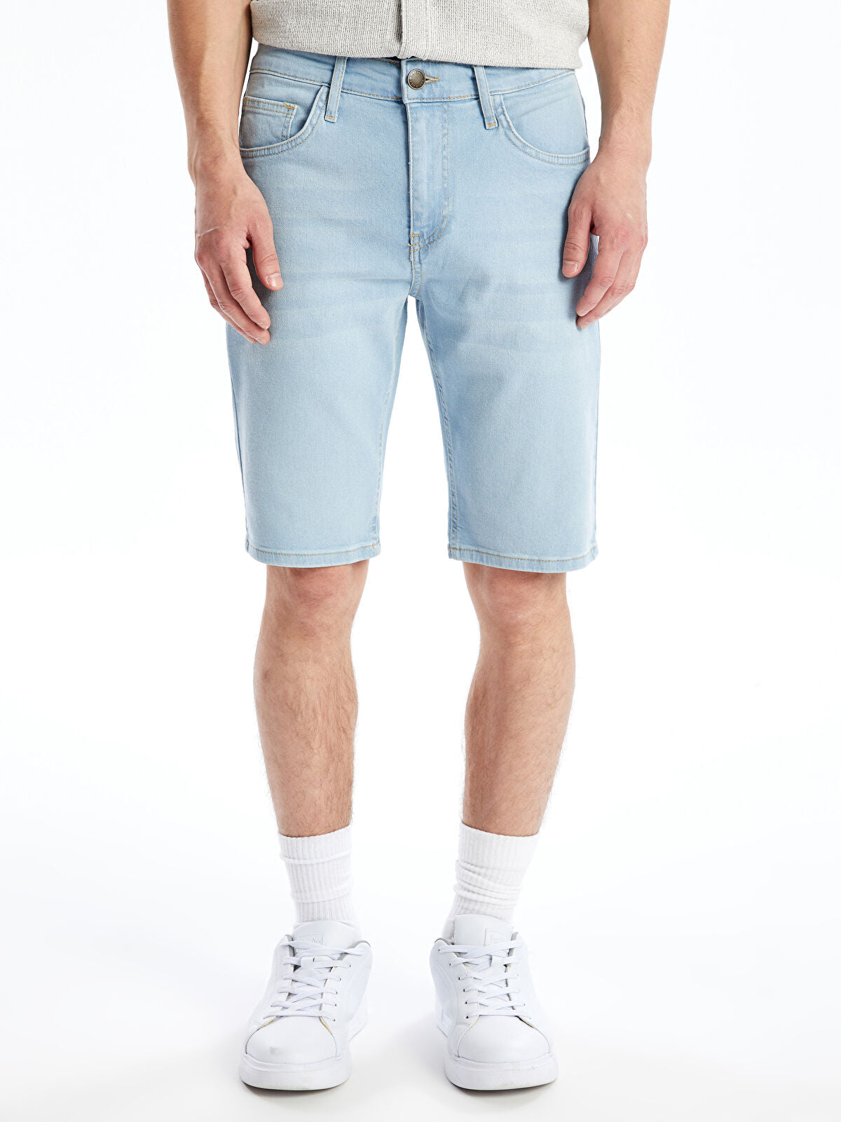 Skinny Fit Men's Jeans Shorts