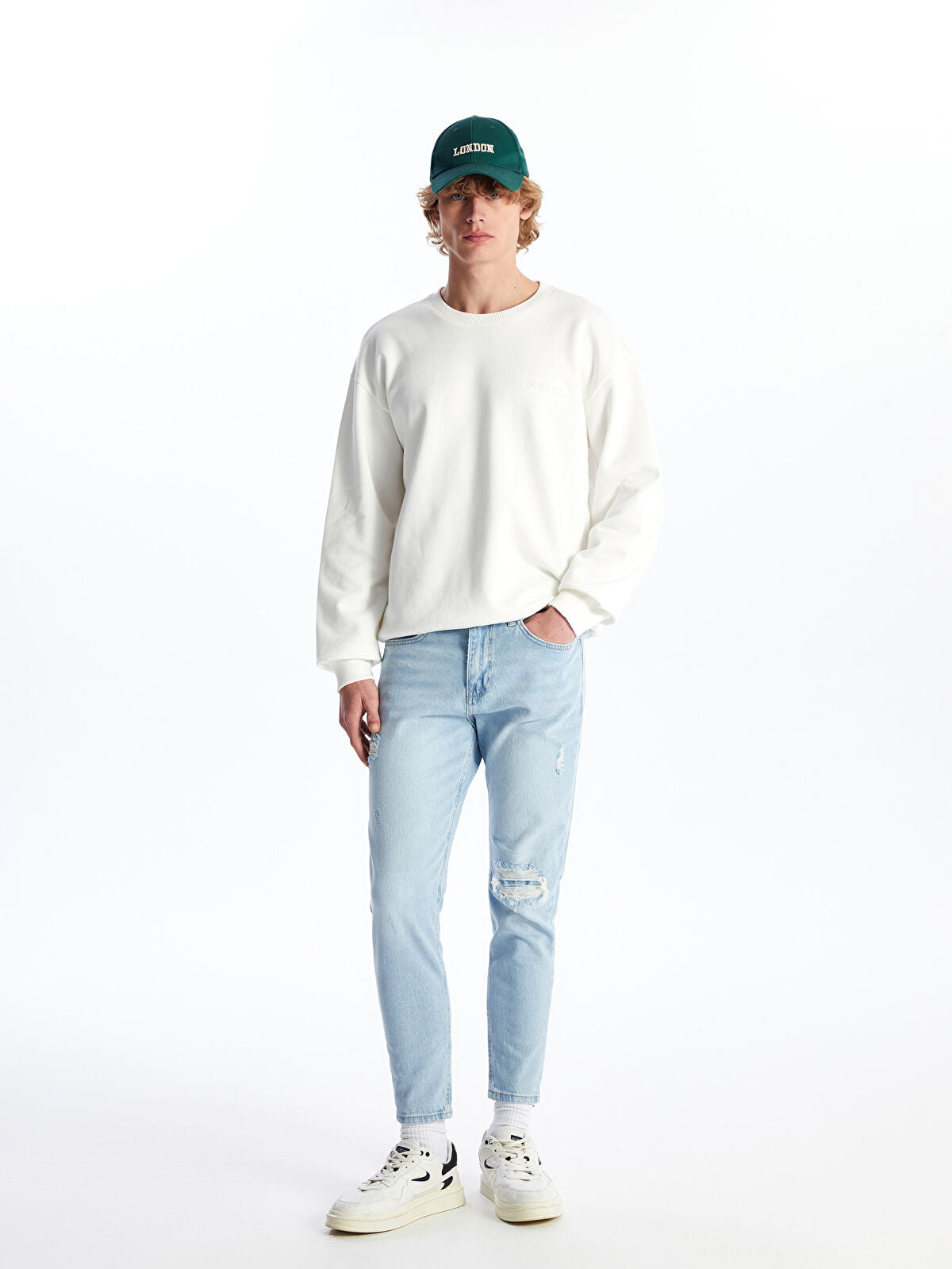 730 Mandarin Collar Men's Jeans Pants