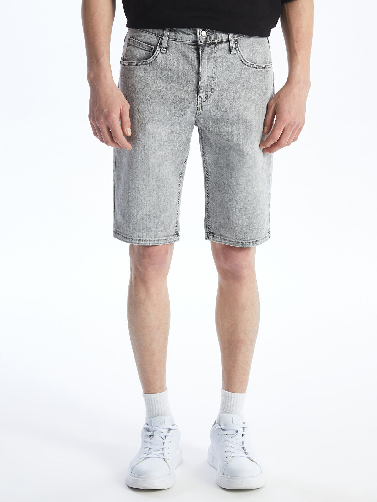 Skinny Fit Men's Jeans Shorts