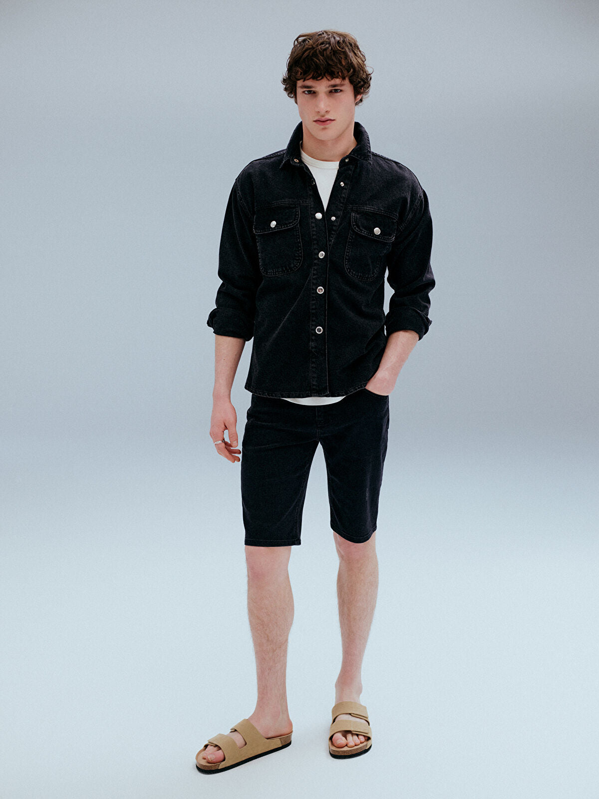 Super Skinny Fit Men Jeans Shorts