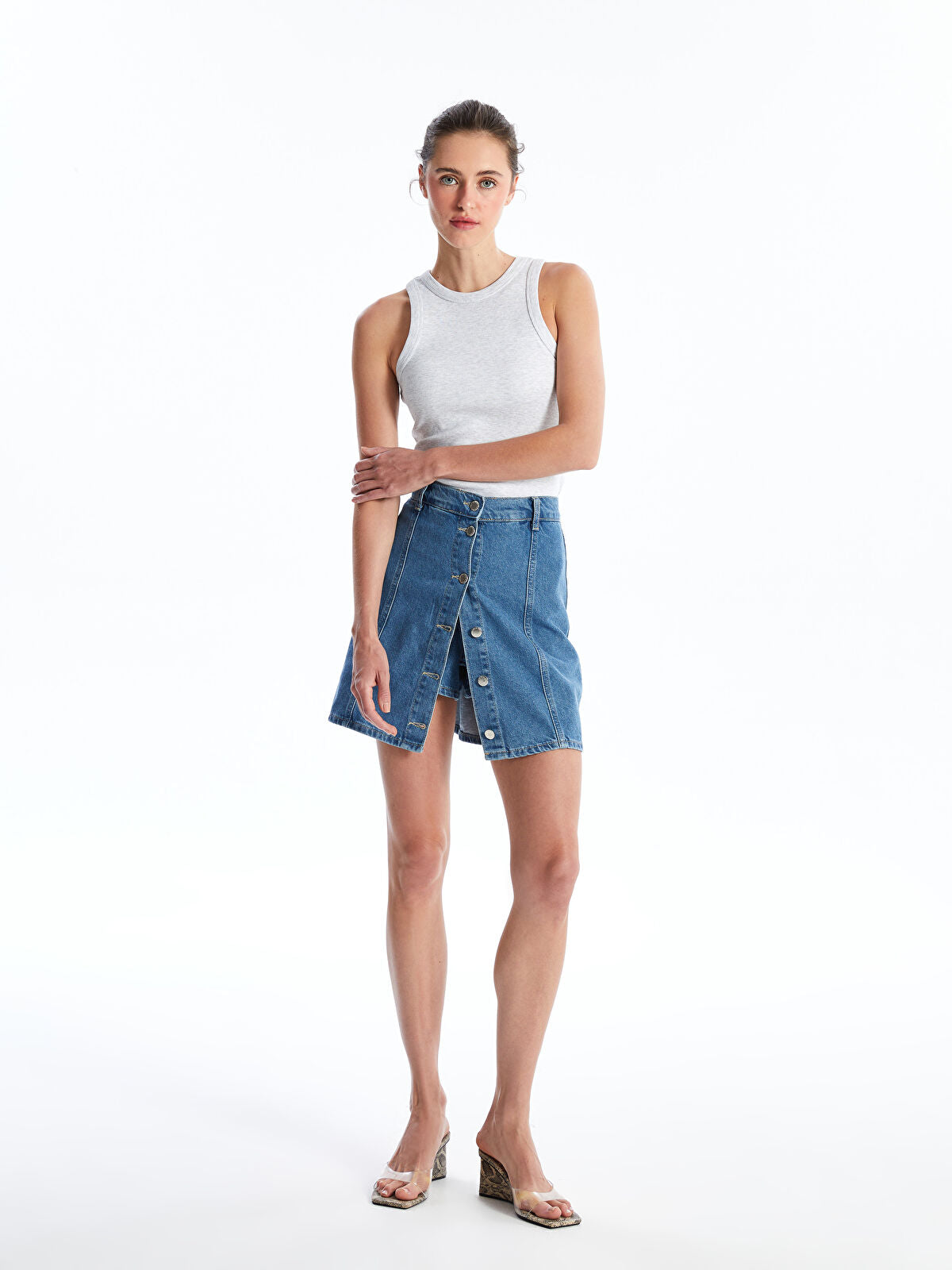 Standard Fit Women's Jeans Short Skirt