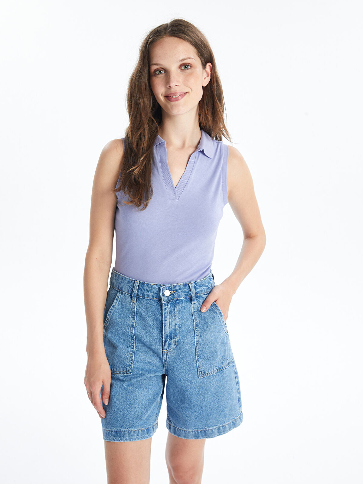 Bermuda Fit Women's Jeans Shorts