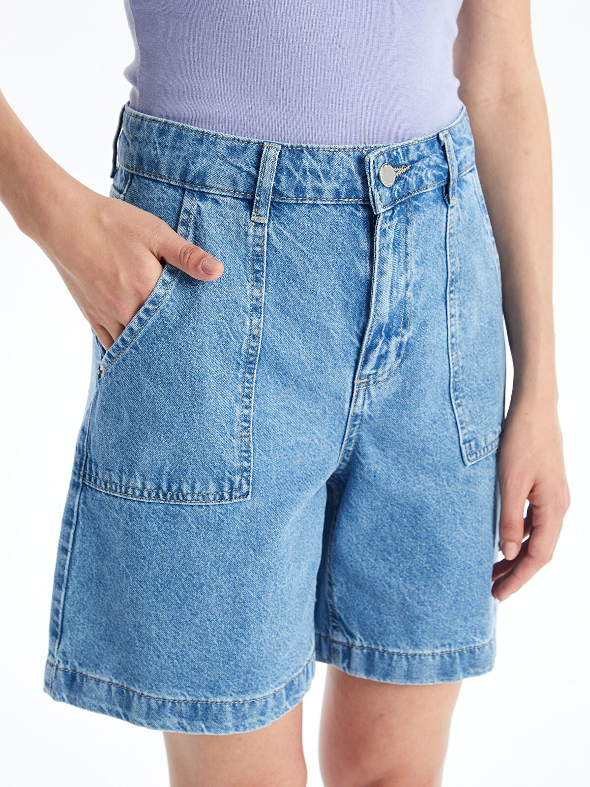 Bermuda Fit Women's Jeans Shorts
