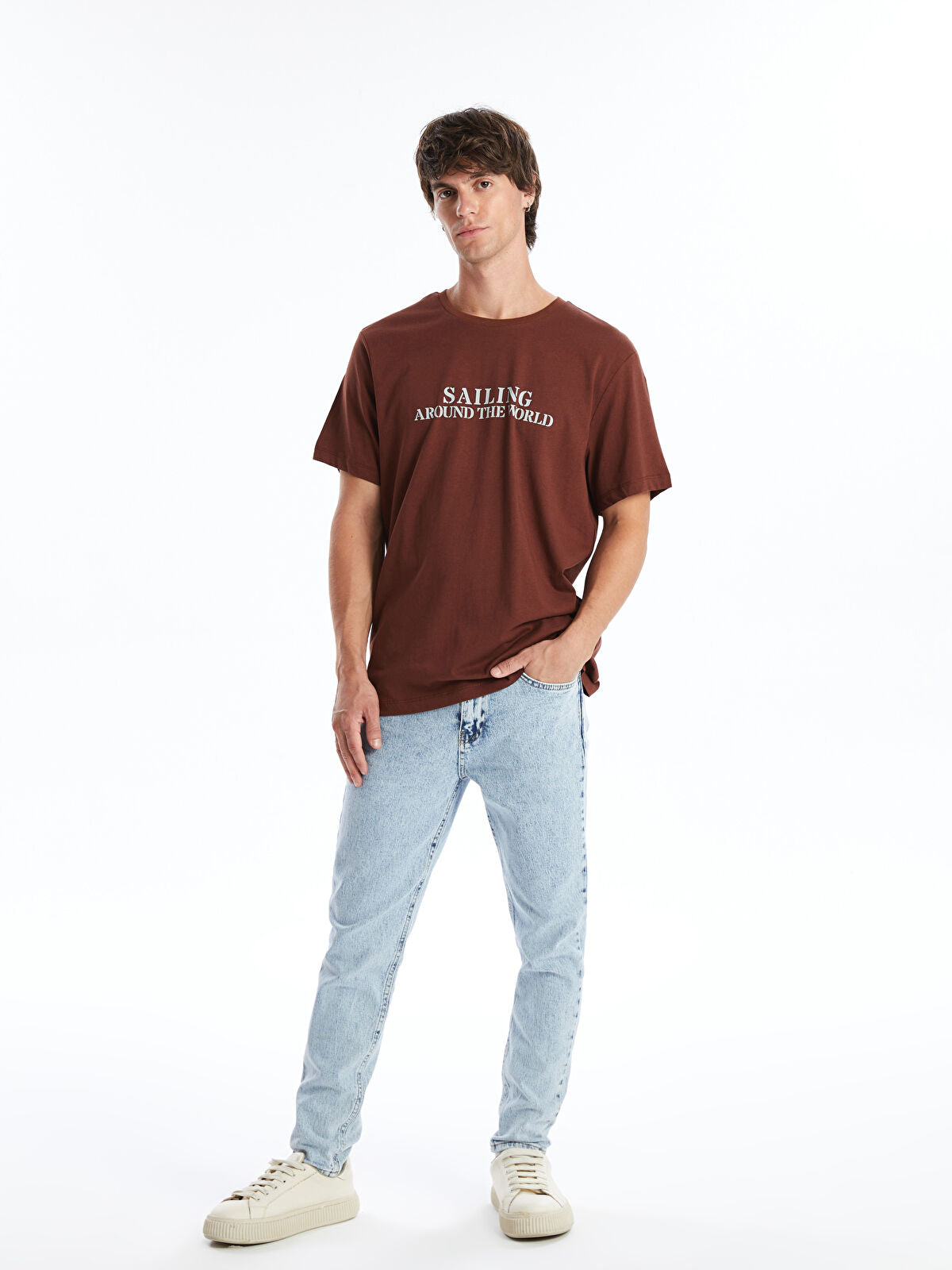 730 Mandarin Collar Men's Jeans Pants