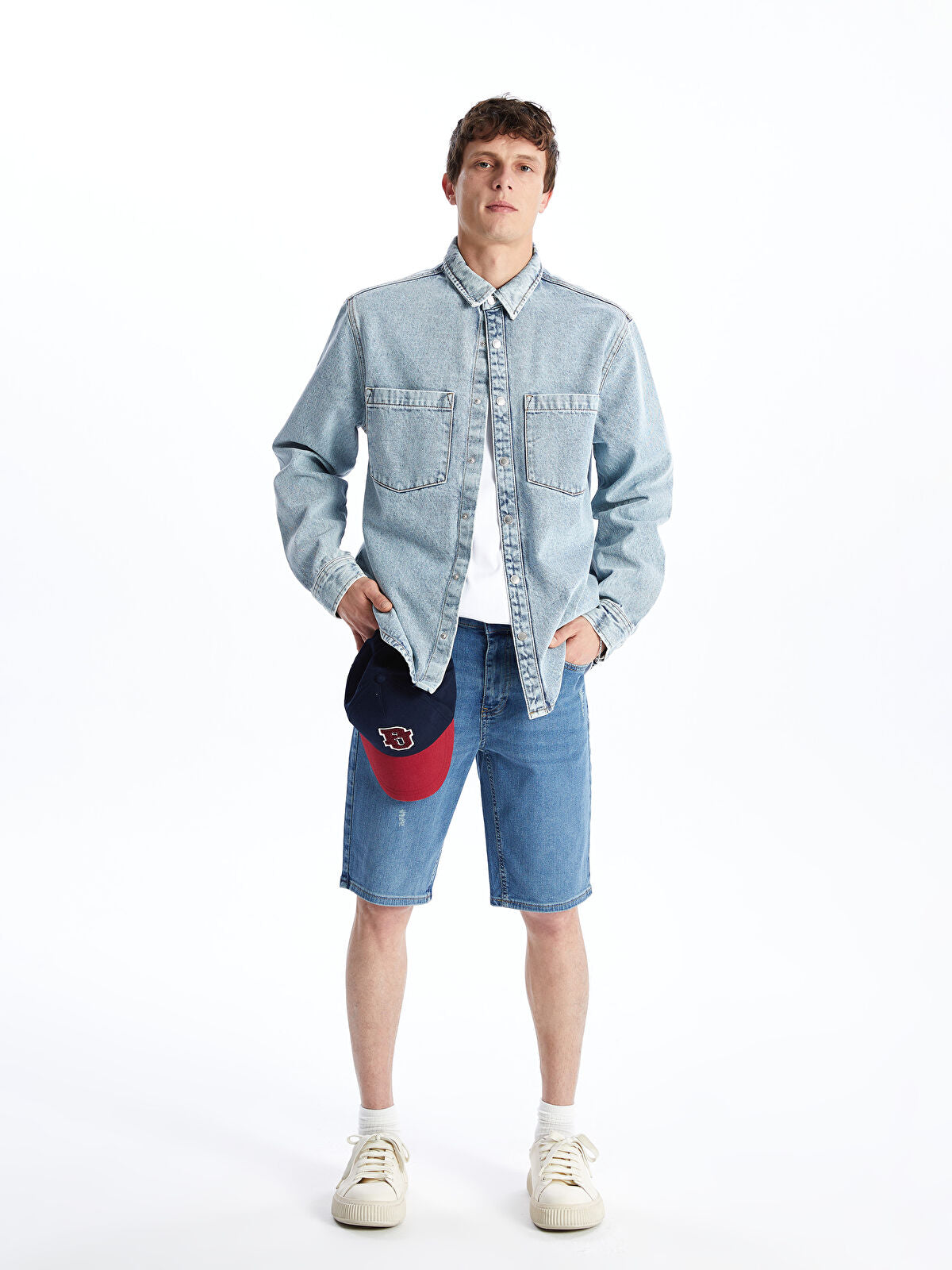 Skinny Fit Men's Jeans Shorts