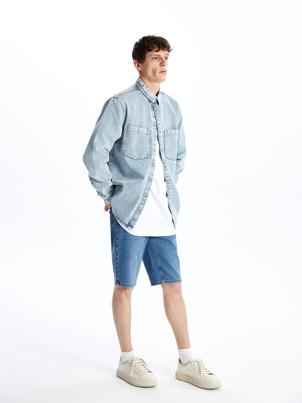 Skinny Fit Men's Jeans Shorts