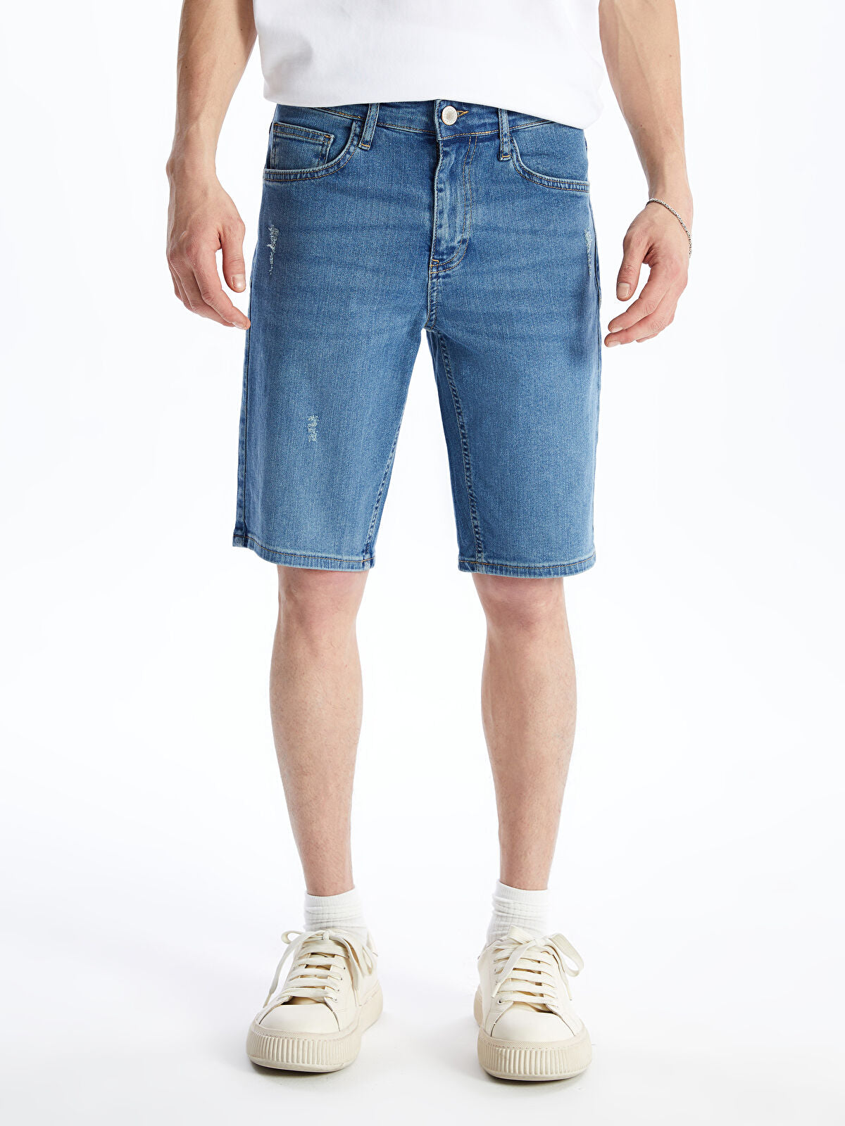 Skinny Fit Men's Jeans Shorts