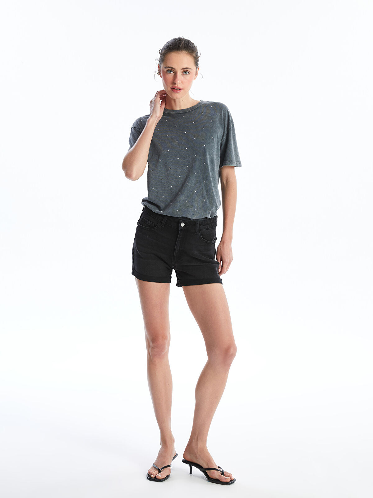 Skinny Fit Women's Jeans Shorts