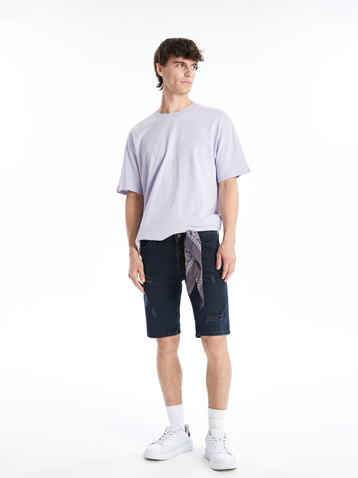 Skinny Fit Men's Jeans Shorts