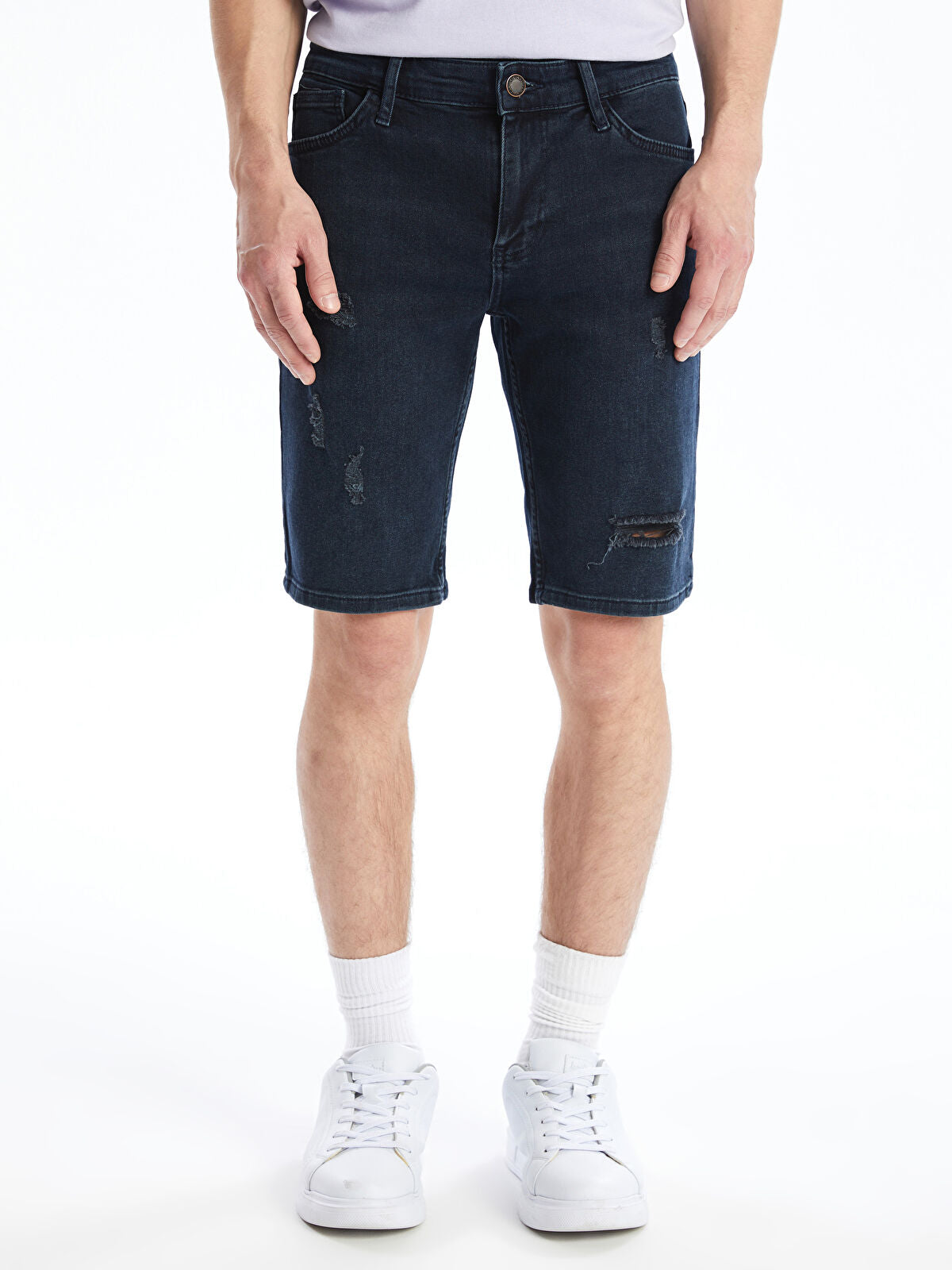 Skinny Fit Men's Jeans Shorts
