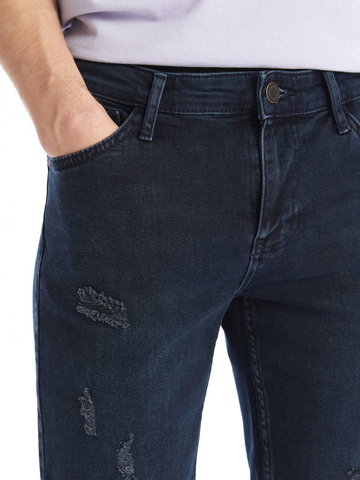 Skinny Fit Men's Jeans Shorts