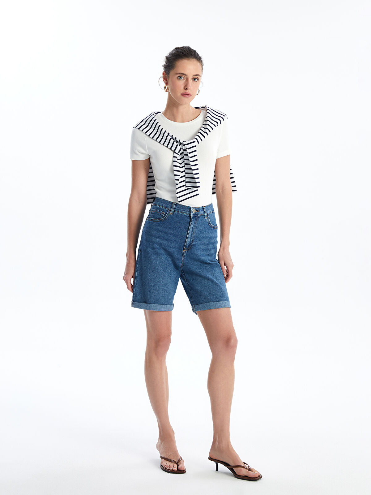 Bermuda Fit Women's Jeans Shorts