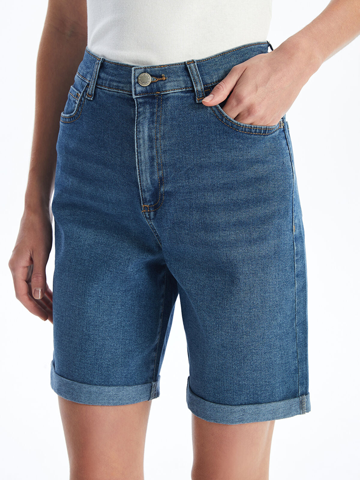 Bermuda Fit Women's Jeans Shorts