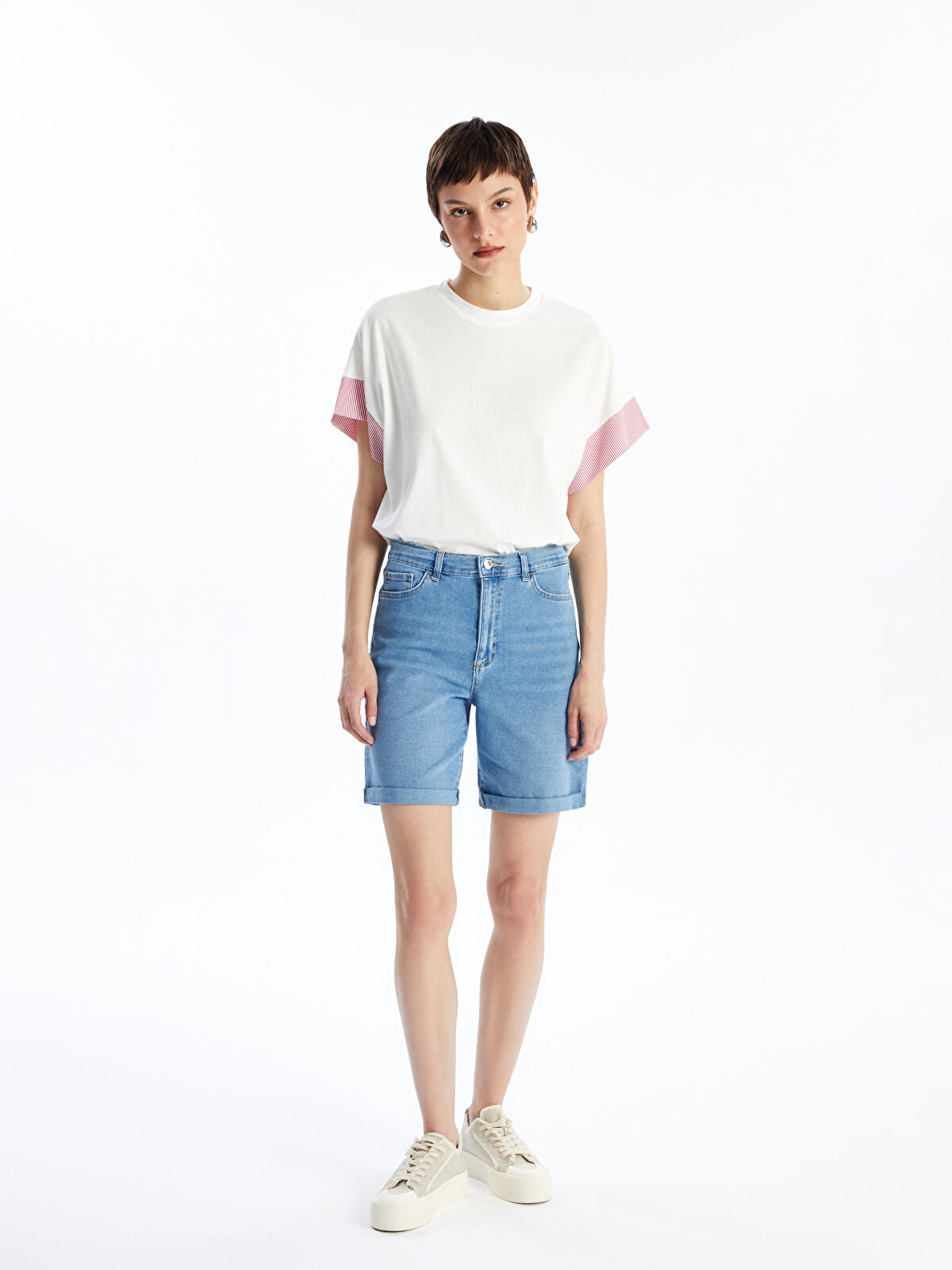 Bermuda Fit Women's Jeans Shorts