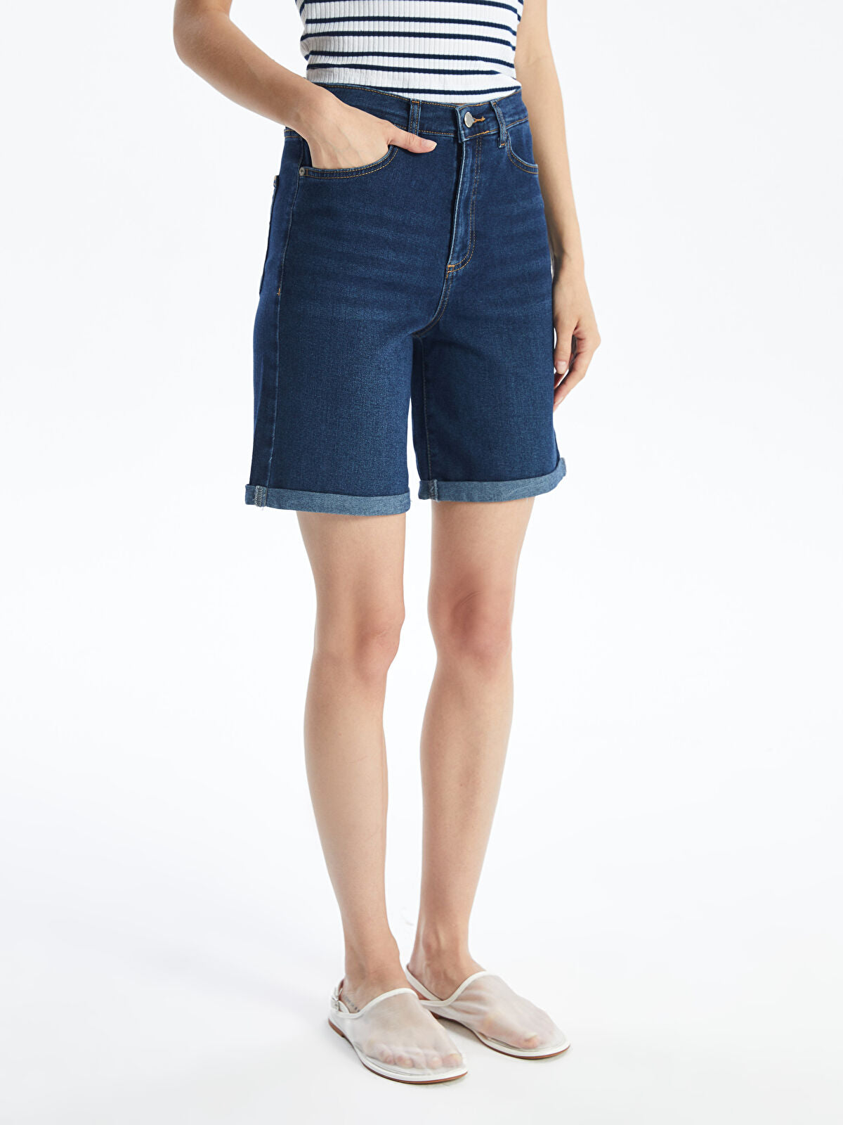Bermuda Fit Women's Jeans Shorts