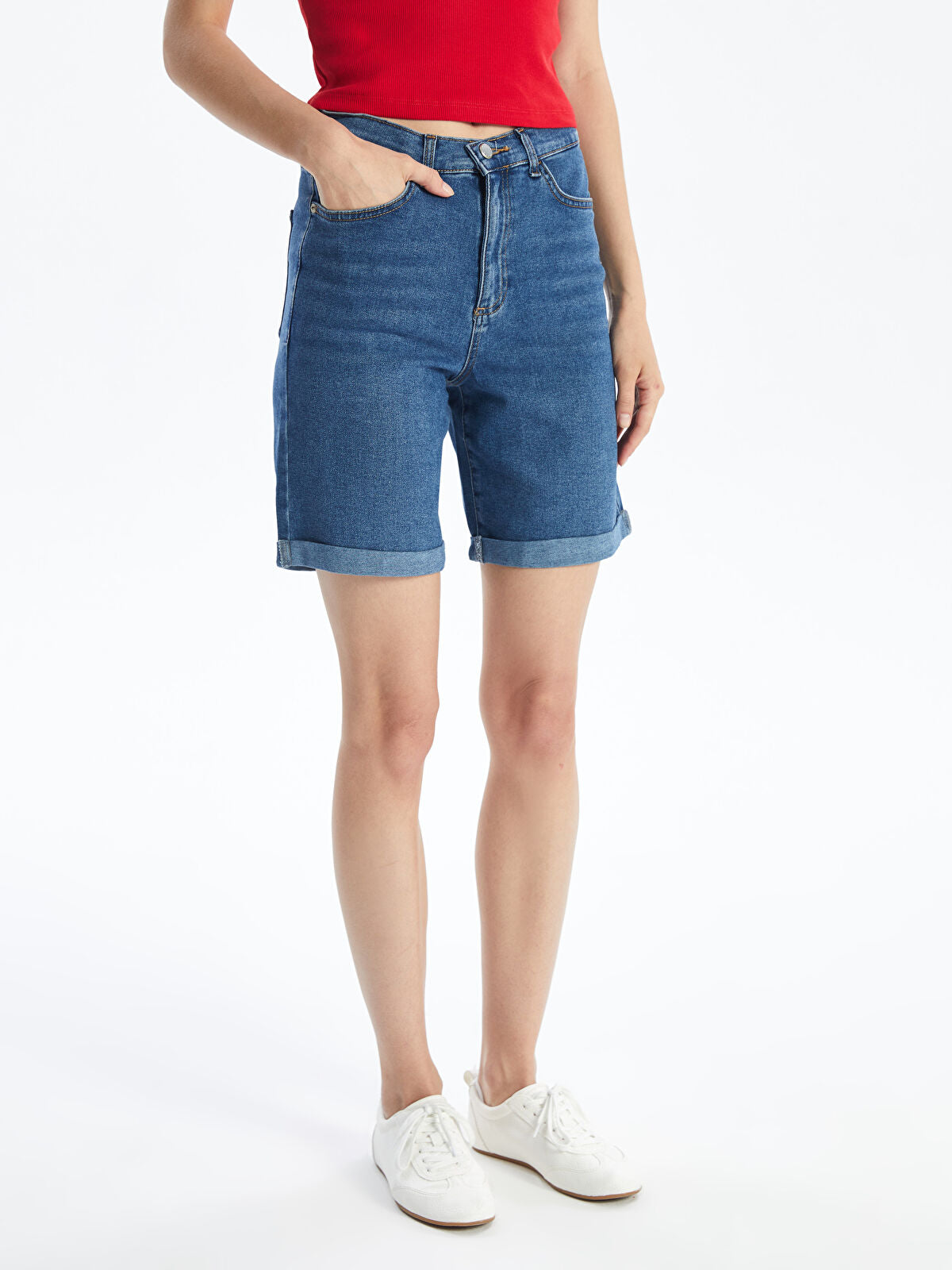 Bermuda Fit Women's Jeans Shorts