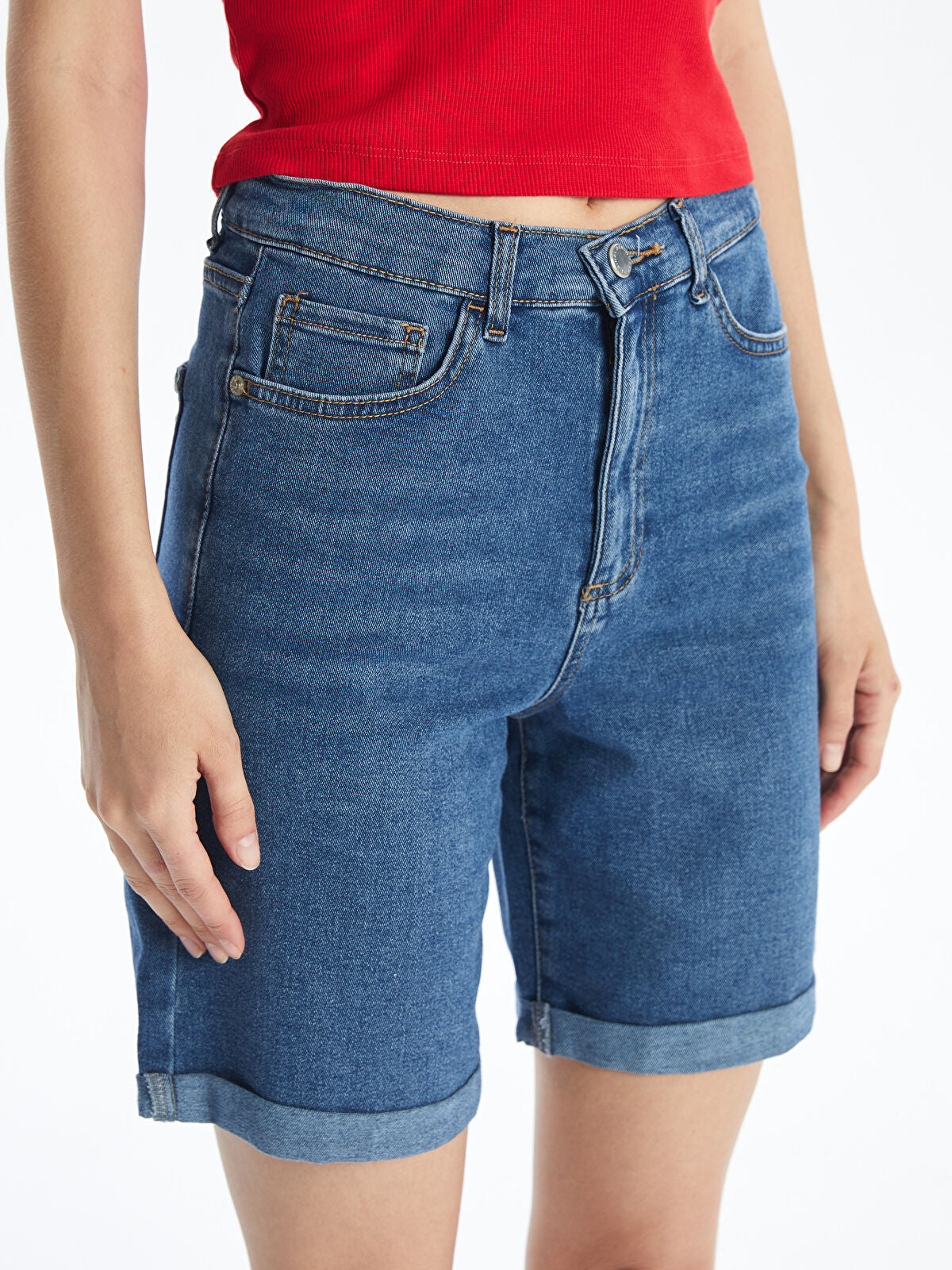 Bermuda Fit Women's Jeans Shorts