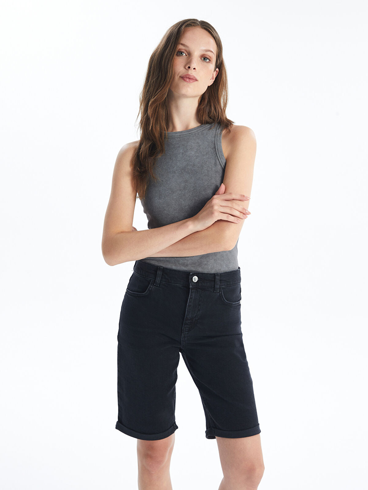 Bermuda Fit Women's Jeans Shorts