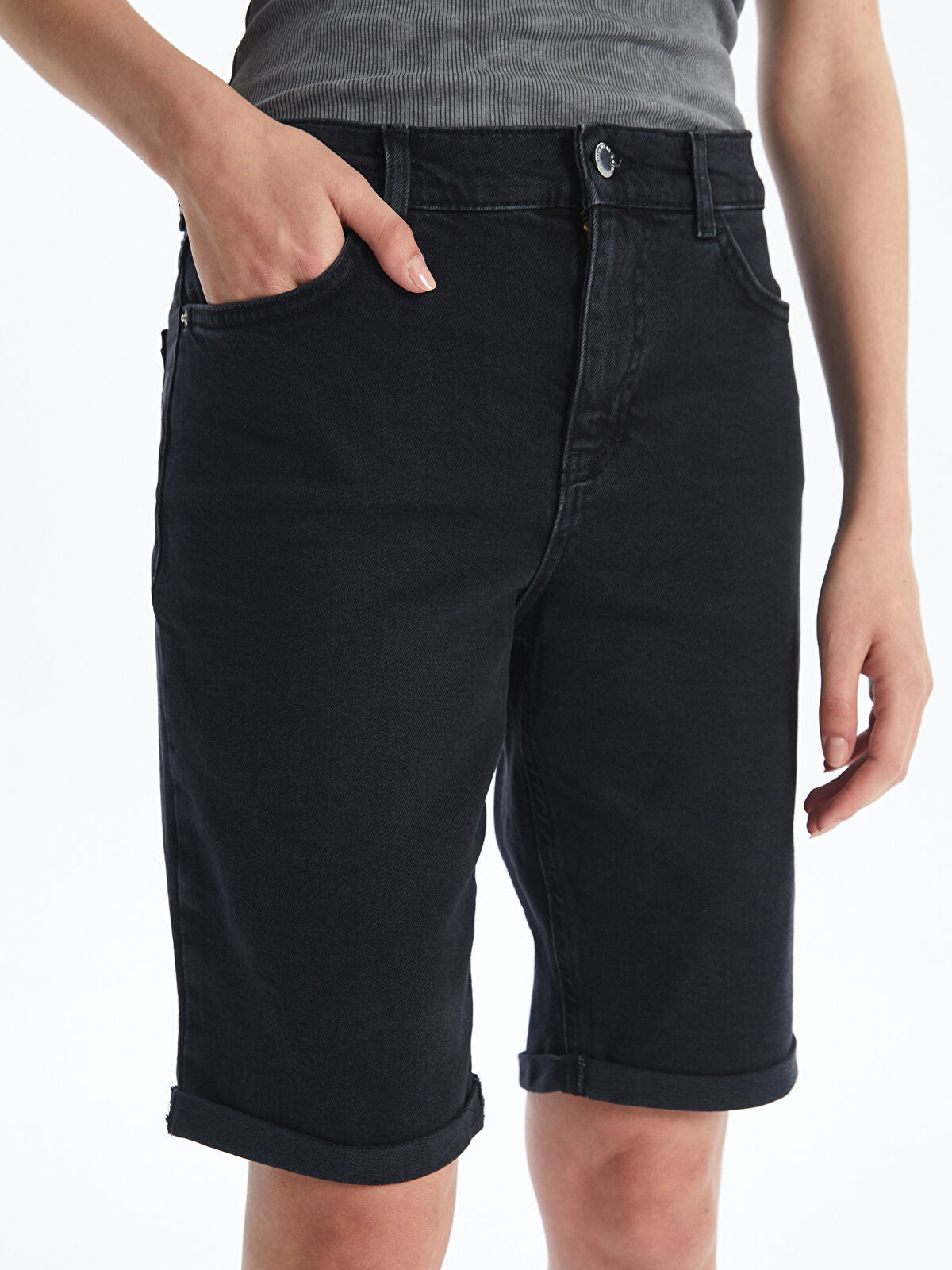 Bermuda Fit Women's Jeans Shorts