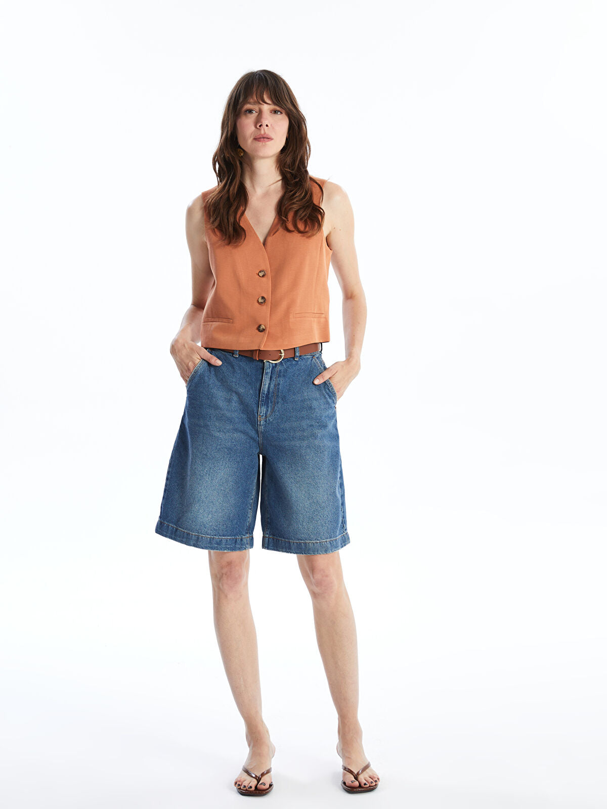Bermuda Fit Women's Jeans Shorts