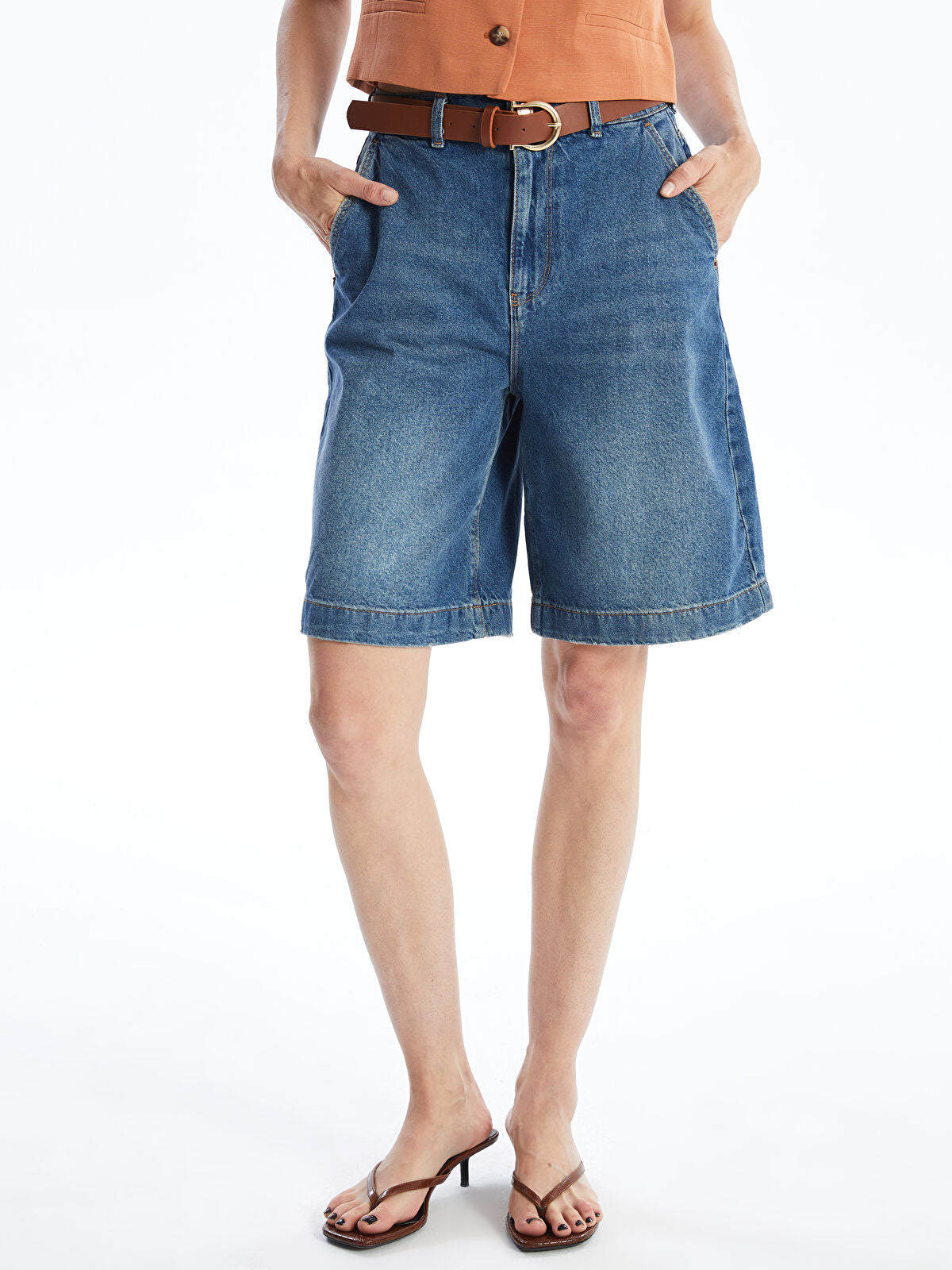 Bermuda Fit Women's Jeans Shorts