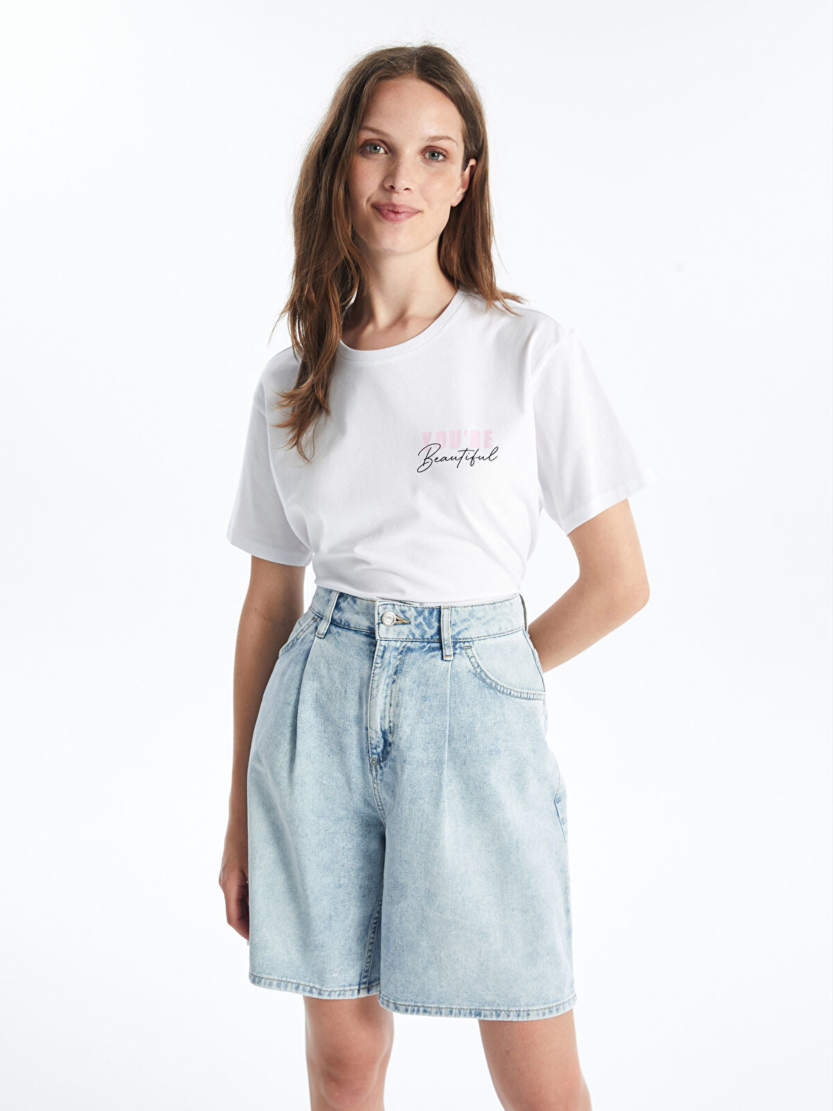 Bermuda Fit Women's Jeans Shorts