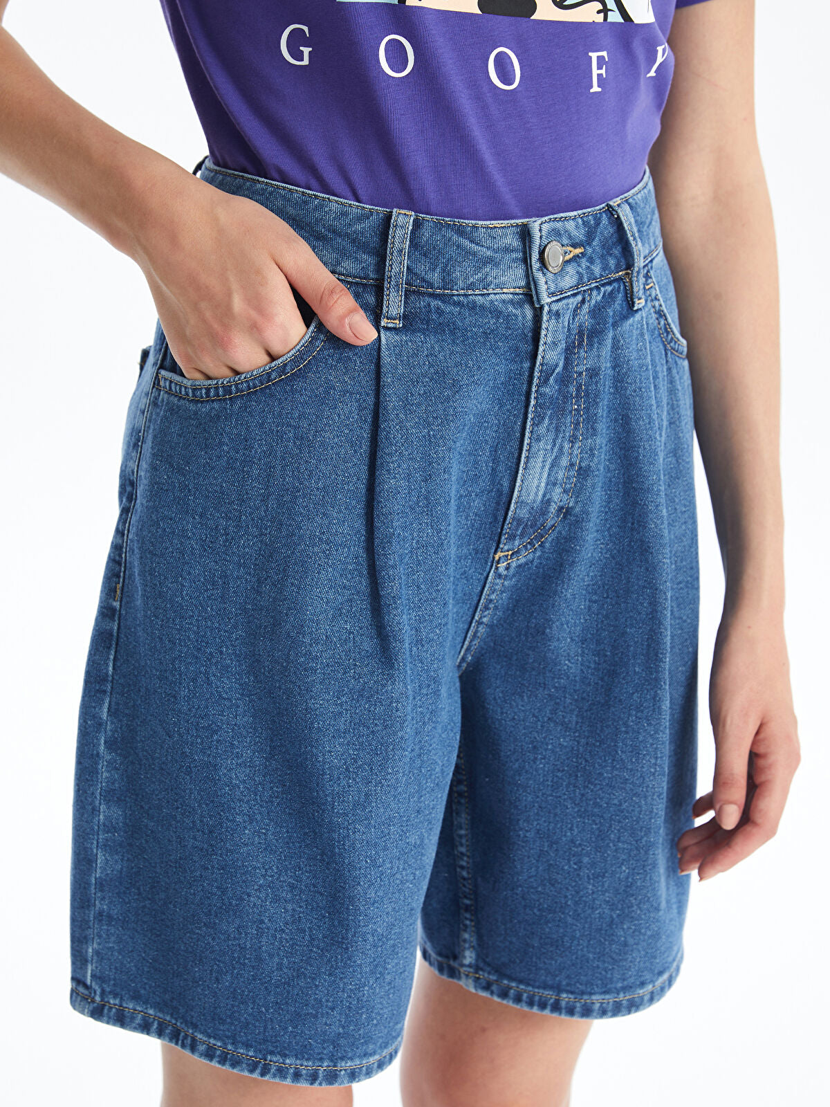 Bermuda Fit Women's Jeans Shorts