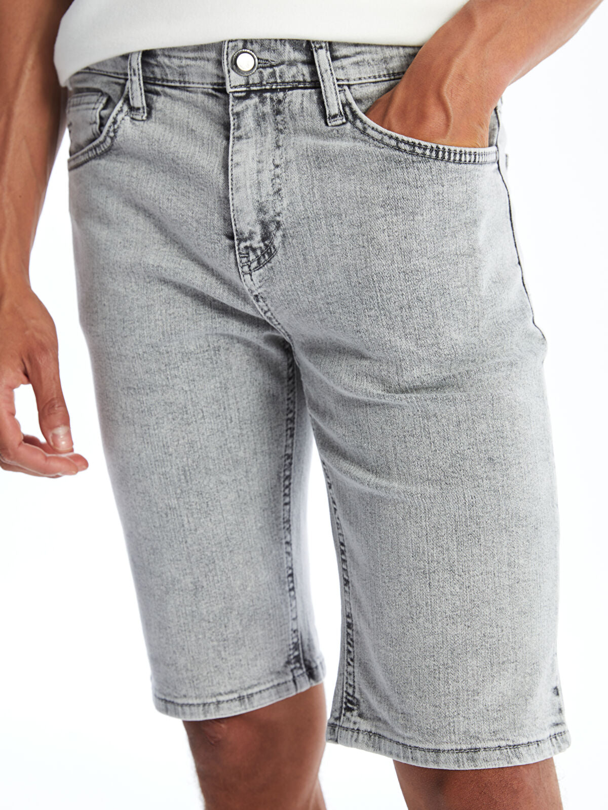 Super Skinny Fit Men Jeans Shorts