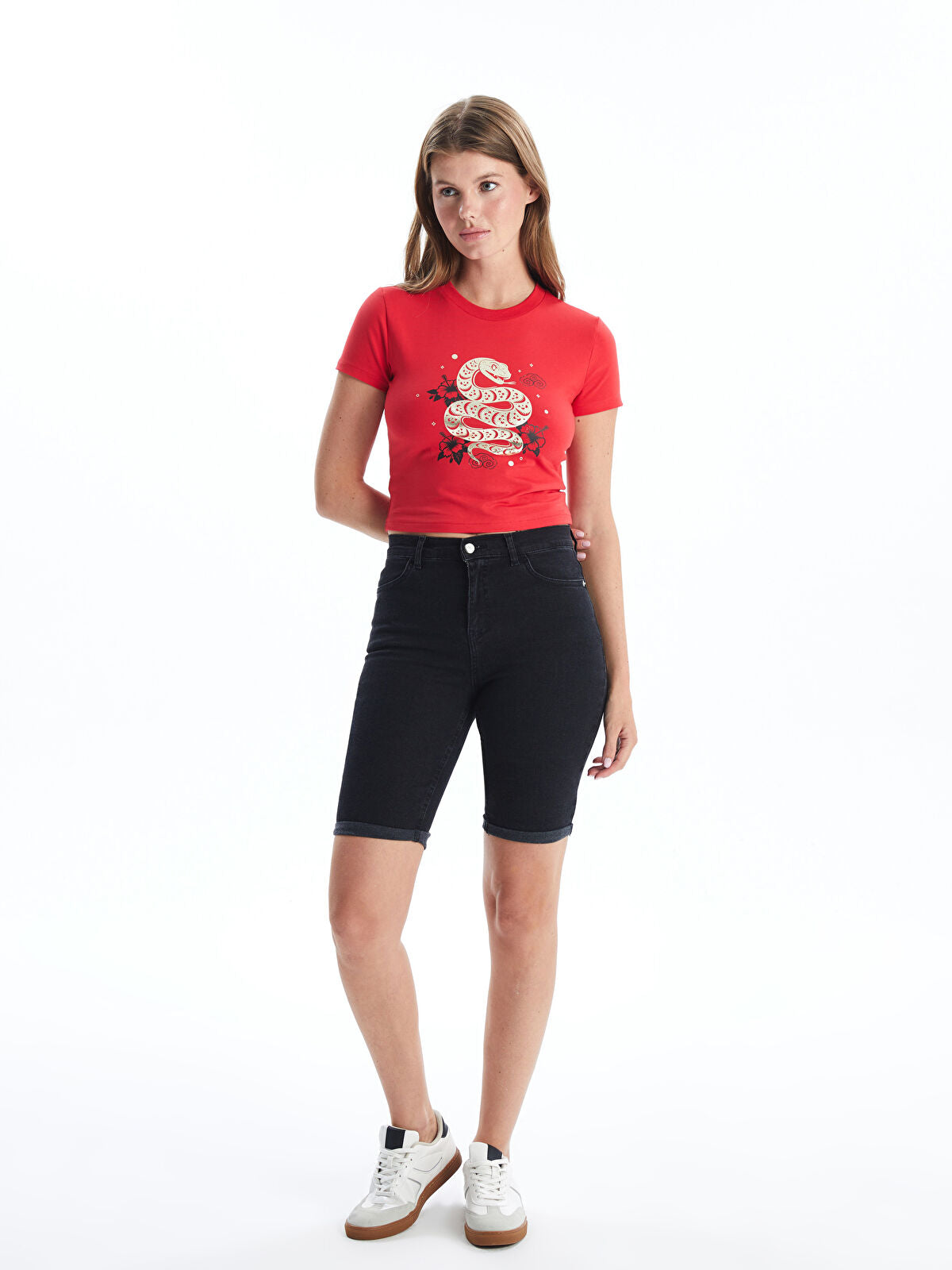 Bermuda Fit Women's Jeans Shorts