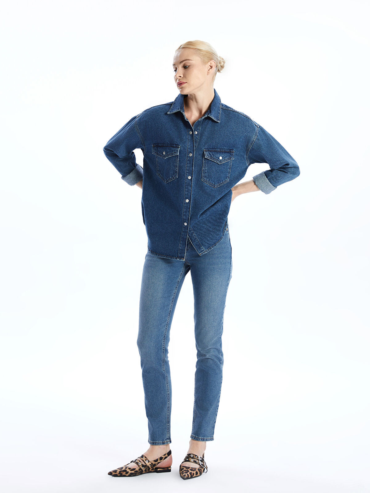 High Waist Straight Fit Women's Jeans Pants