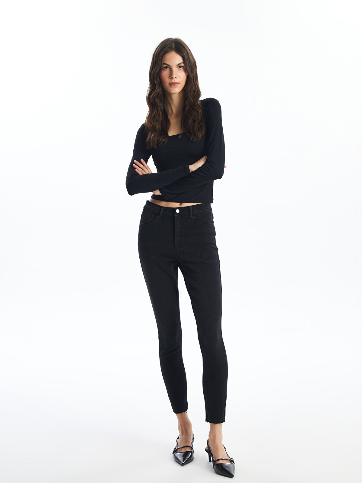 LCW Jeans Black Jupiter Super Skinny Fit Women's Jean Trousers