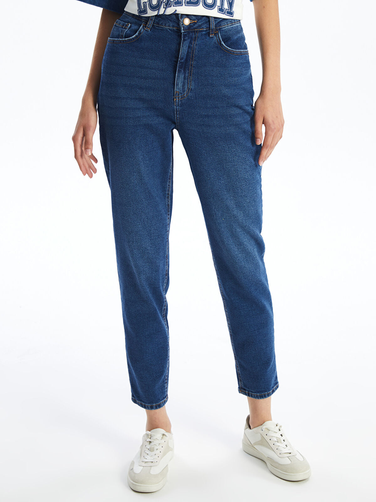 High Waist Slim Mom Women's Jeans Pants